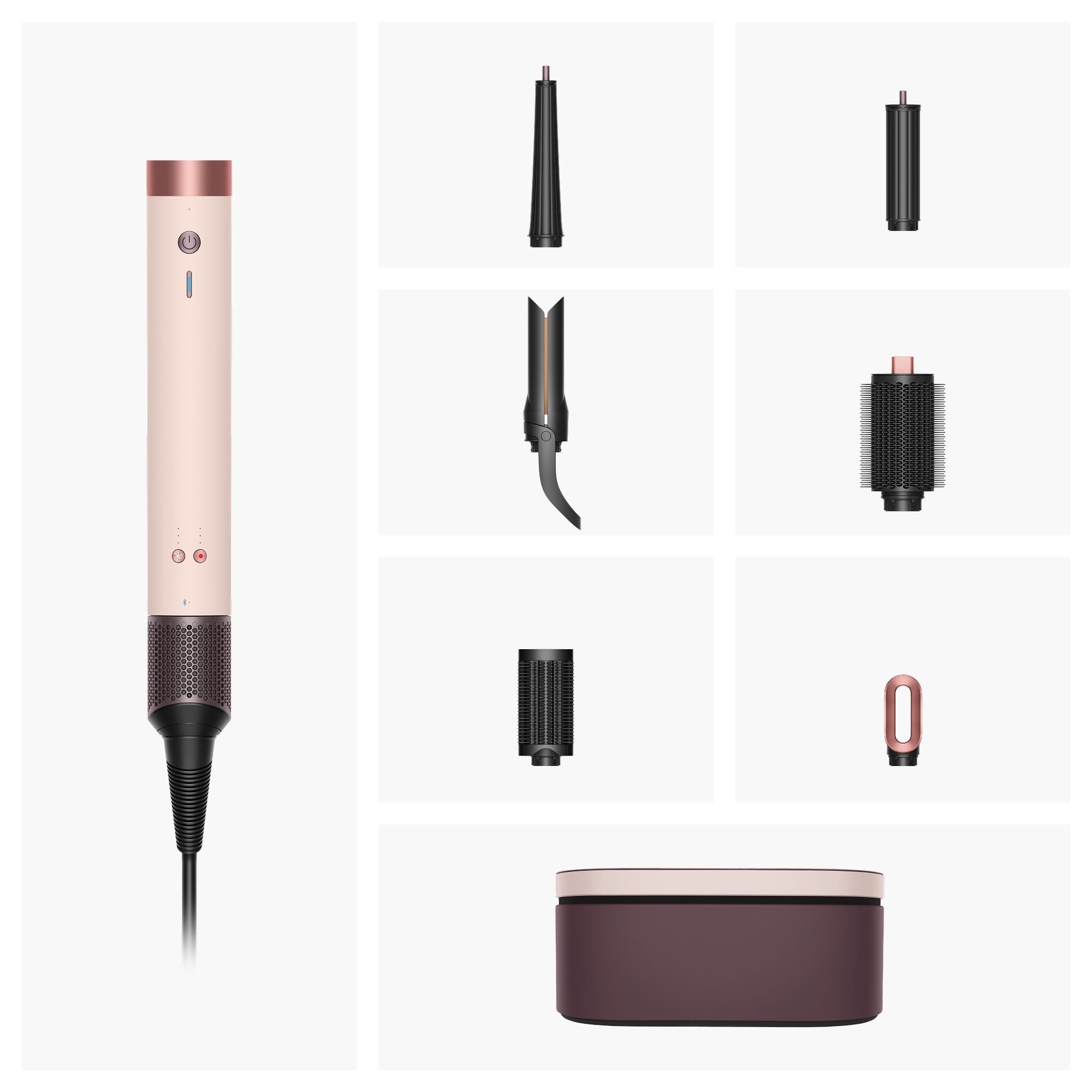 DYSON Multihaarstyler »Dyson Airwrap Co-anda2xTM   Straight + Wavy Ceramic Pink/Roségold« 6 Aufsätze 6 Aufsätze für Locken, Glätten, Volumen und Trocknen