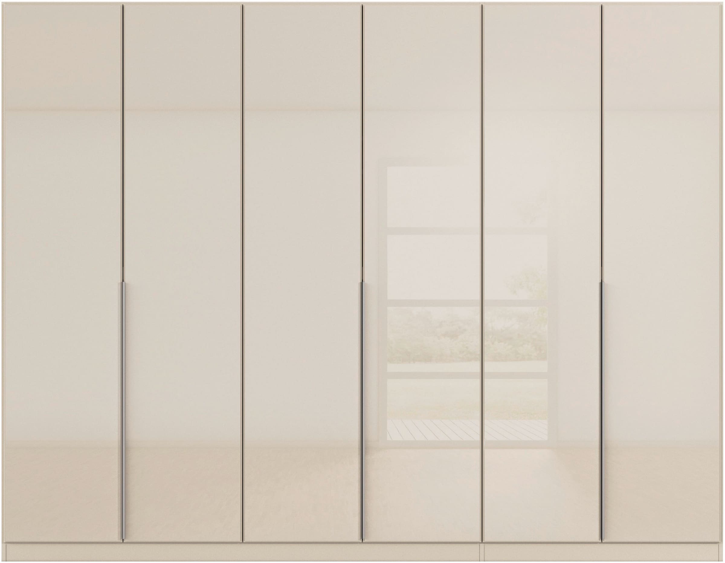 rauch Drehtürenschrank »Kleiderschrank Kleiderschränke Schrank Garderobe AGORDO mit Glasfront«, (in zwei Griff-Farben), durchdachte Innenausstattung, in 6 Breiten und 2 Höhen MADE IN GERMANY