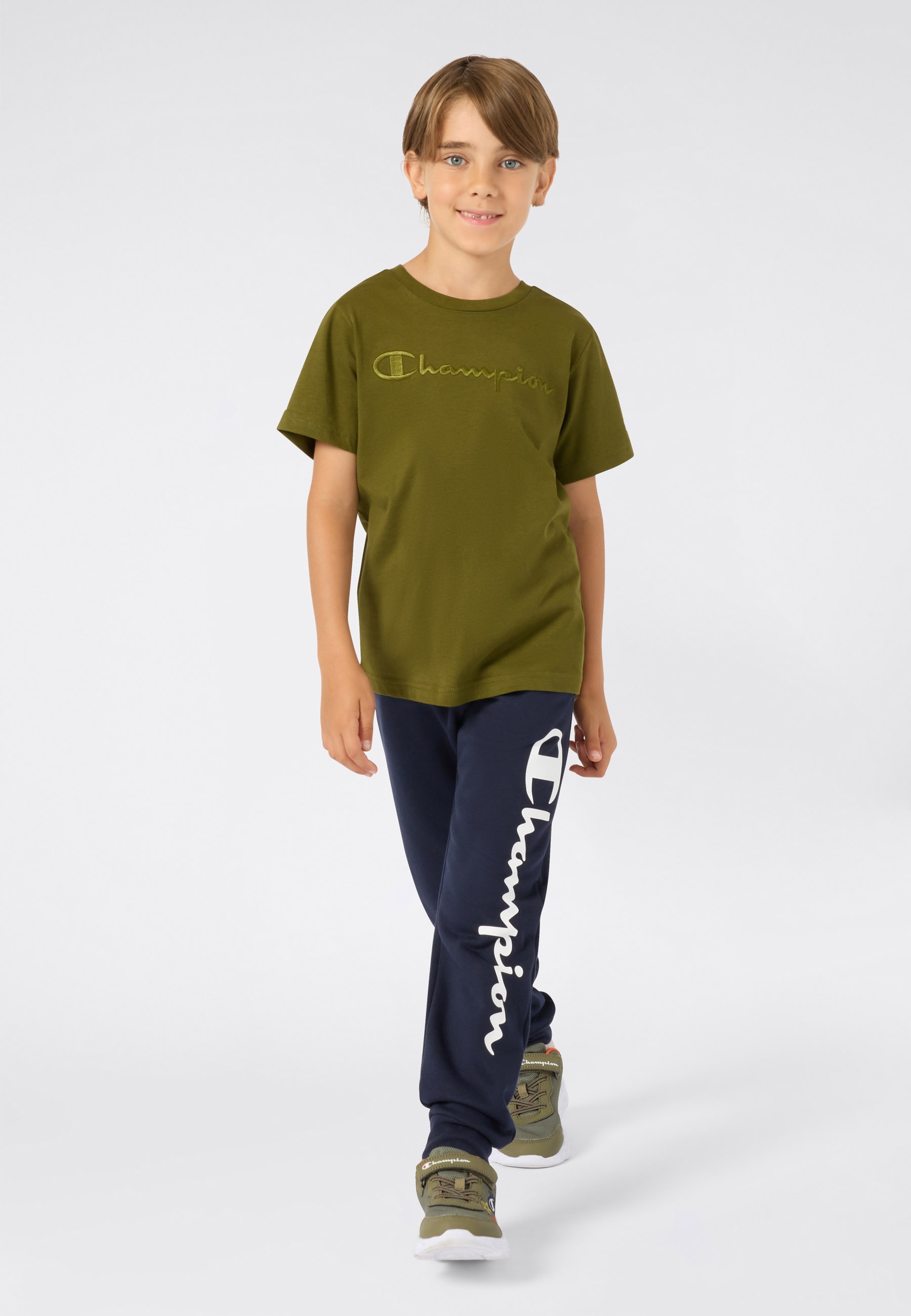 Champion T-Shirt »ICONS TONAL Crewneck T-Shirt with Large Logo« 1 Kurzarm, für Sportmode und Freizeit, mit Rundhalsausschnitt