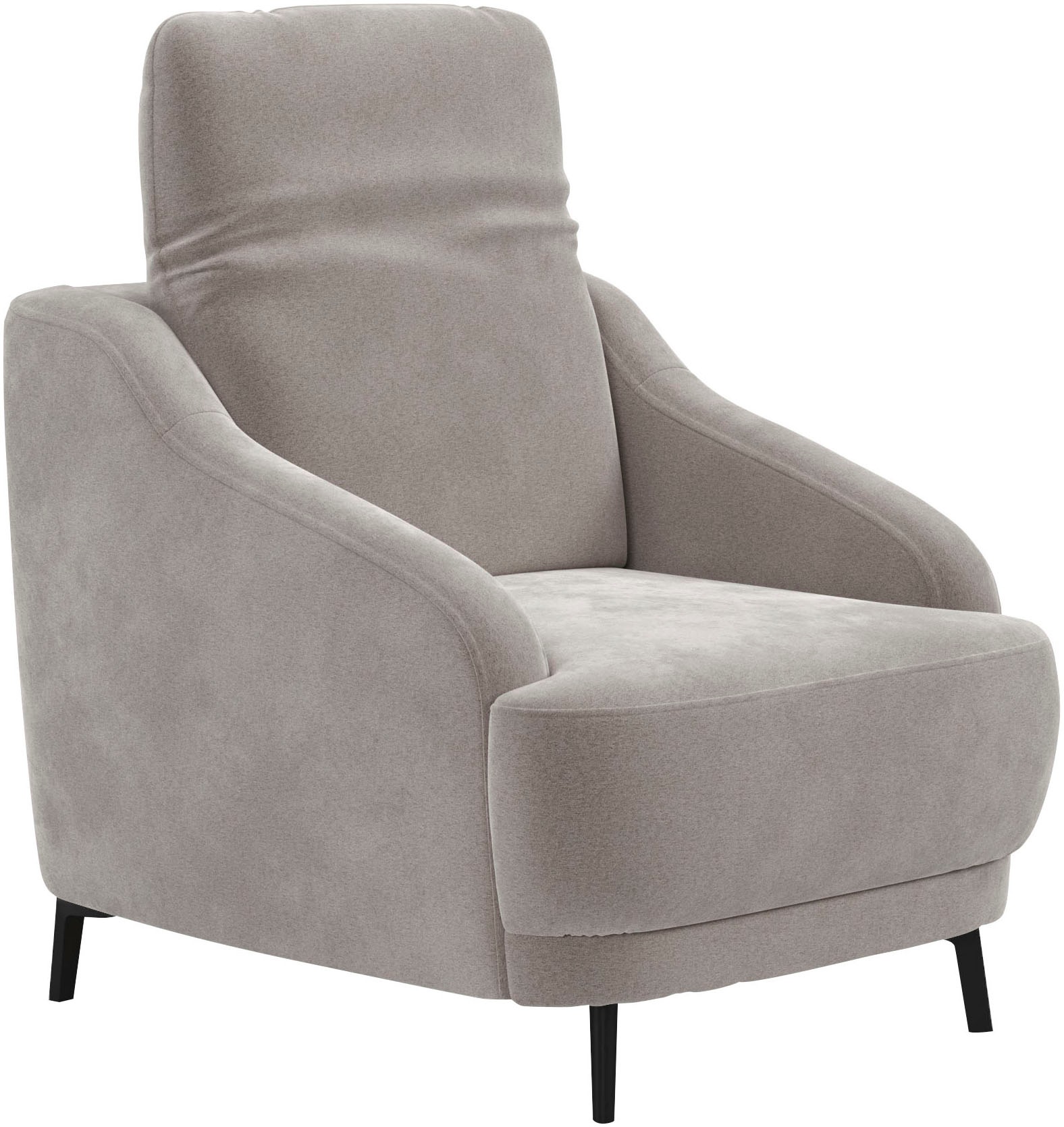 sit&more Sessel »Blues«, (1 St.), mit Metallfüßen, schwarz-matt
