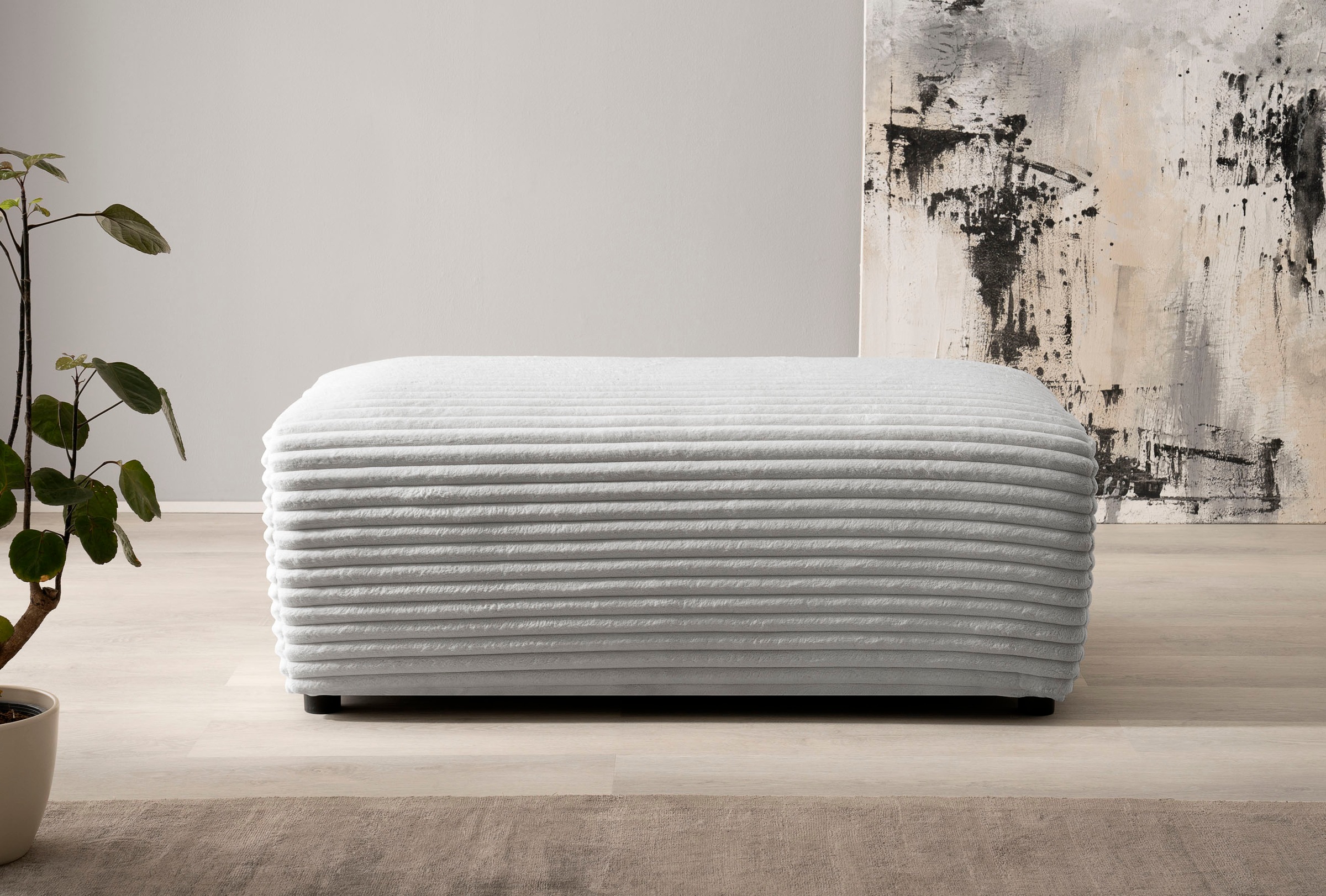 Home affaire Hocker »BAKELS, Polsterhocker in Cord oder Boucle-Stoff« zur S günstig online kaufen