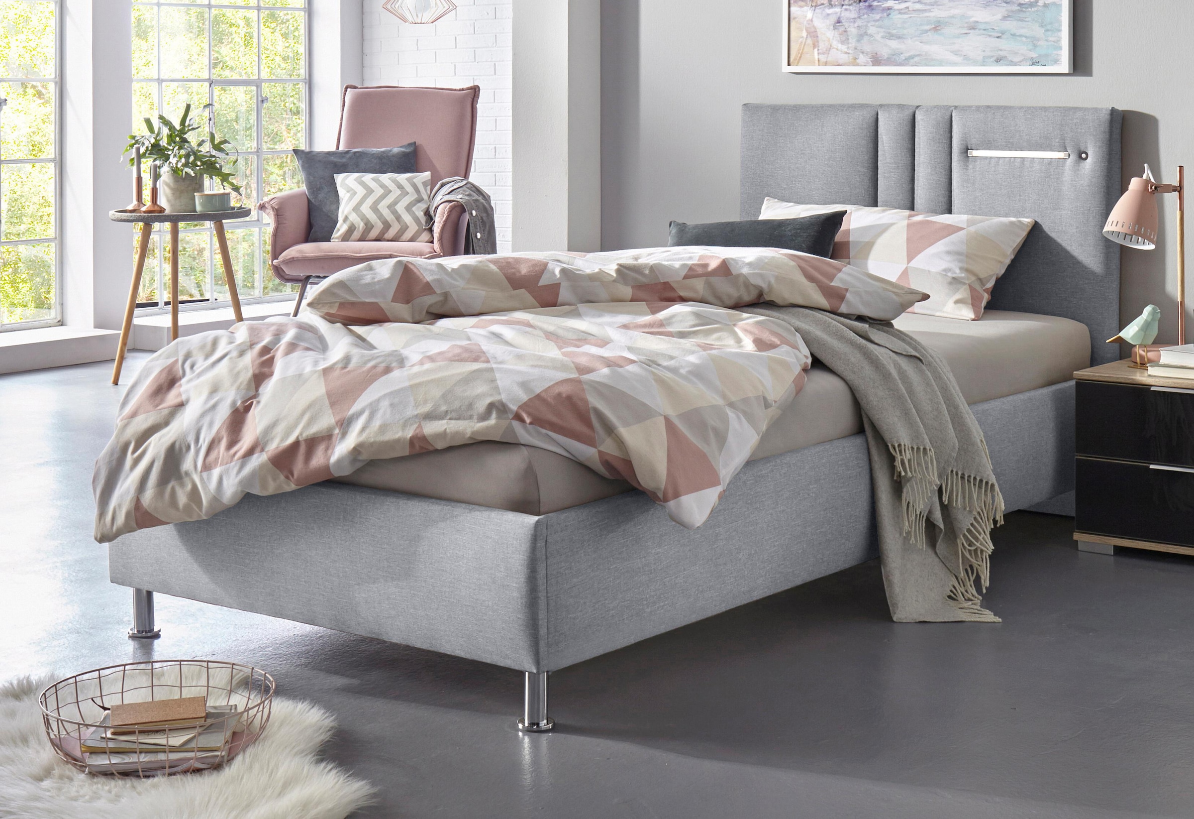 Westfalia Schlafkomfort Polsterbett "Elba" wahlweise mit LED-Beleuchtung günstig online kaufen