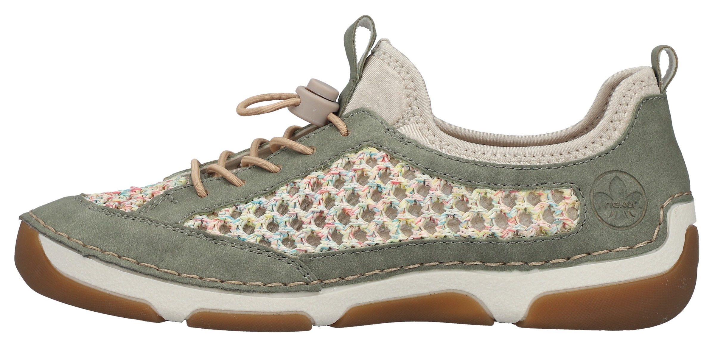 Rieker Slip-On Sneaker  Slipper, Freizeitsneaker, Halbschuh mit Schnellverschluss