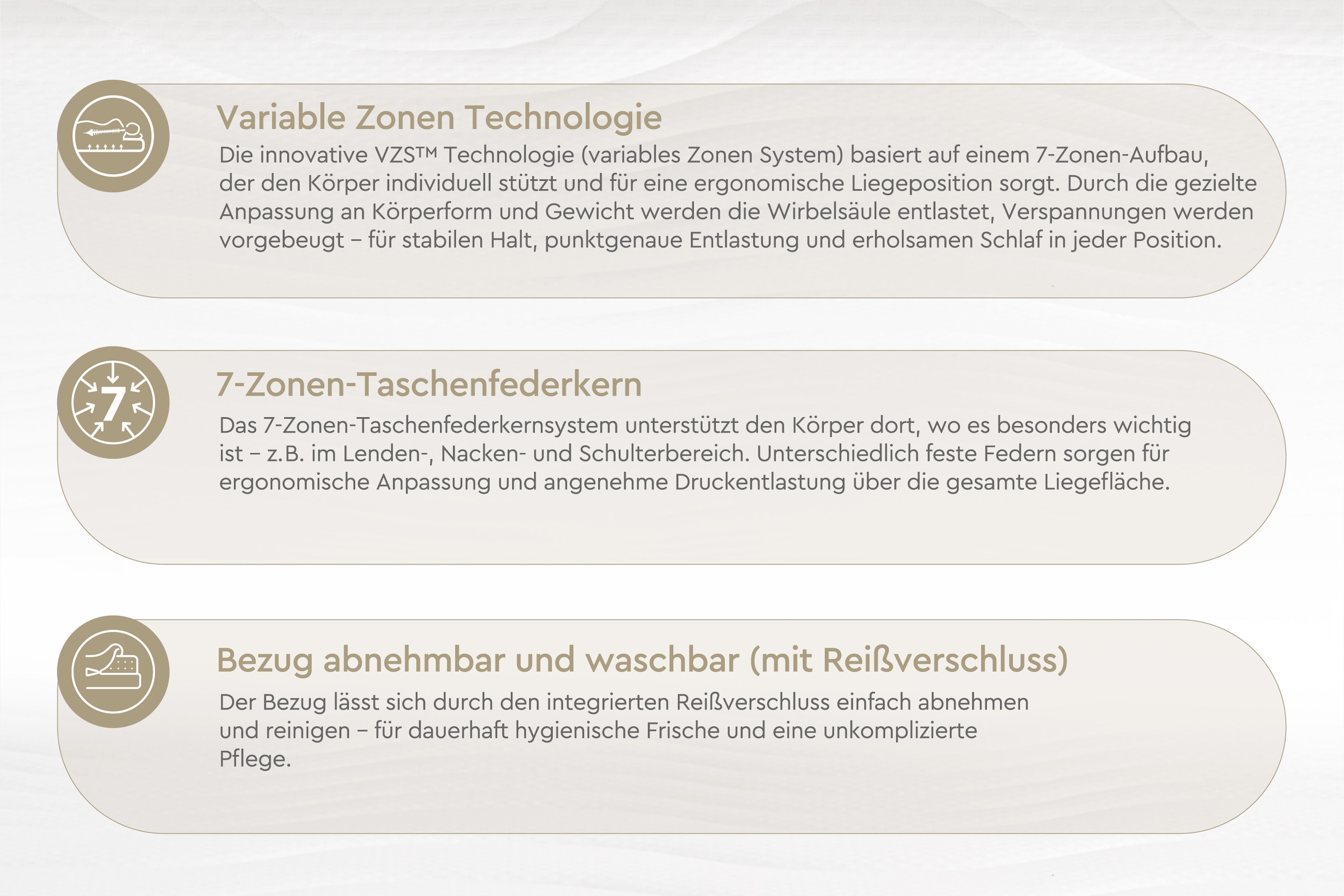 Yatas Bedding Taschenfederkernmatratze »Royal Duo 7 Slim, Matratze 90x200, 140x200 cm & weitere Größen«, 18 cm hoch, Raumgewicht: 28 kg/m³, 434 Federn, (1 St., 1-tlg.), 7-Zonen, H2 / H3, Wendematratze, ergonomisch, atmungsaktiv