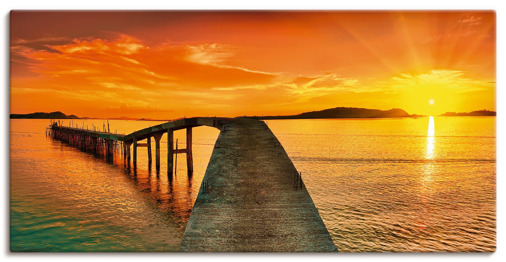 Artland Wandbild »Sonnenaufgang über dem Meer«, Gewässer, (1 St.), als  Alubild, Leinwandbild, Wandaufkleber oder Poster in versch. Größen auf  Raten bestellen