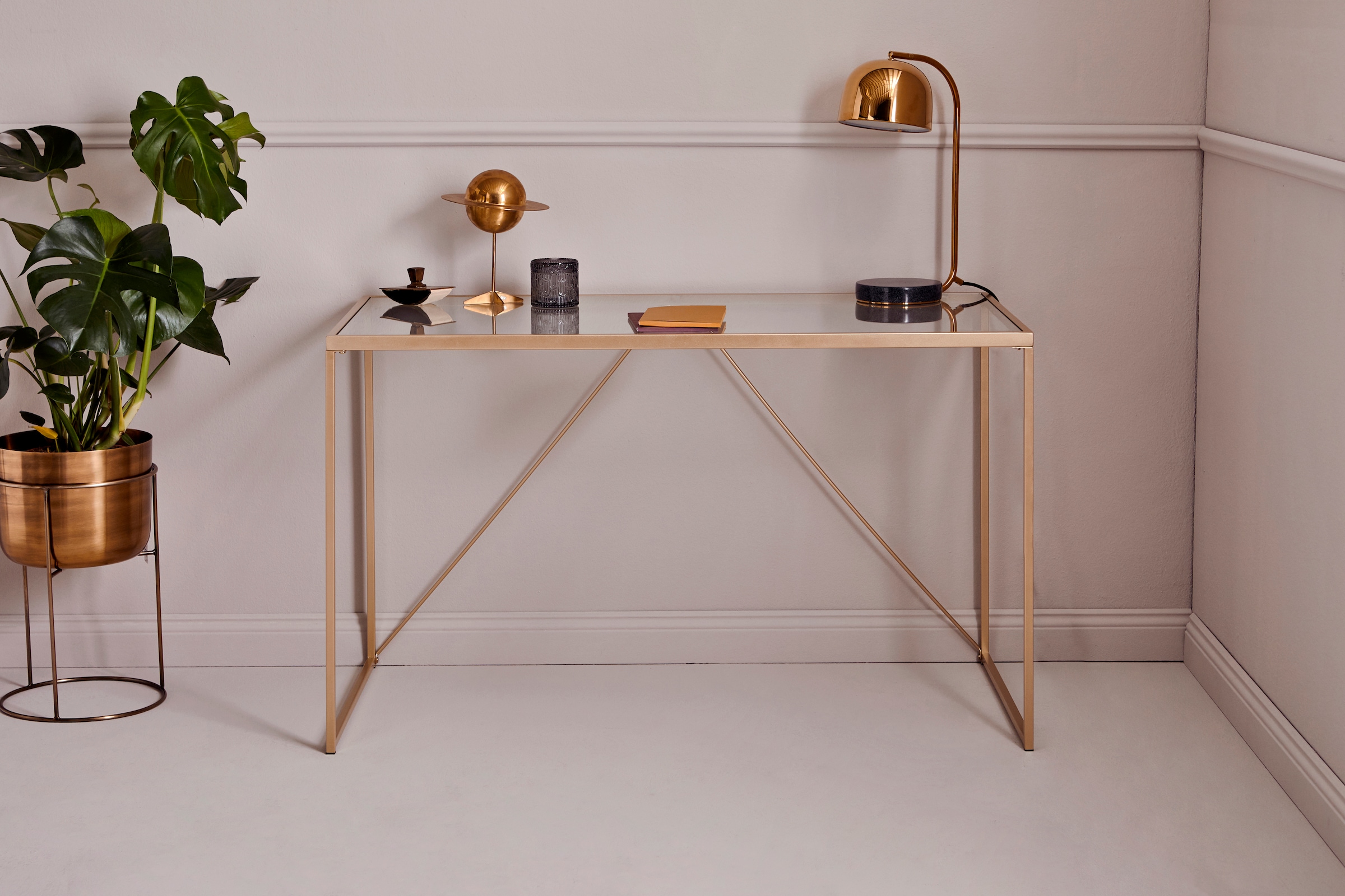 Jahnke Schreibtisch »GLAM DESK«, (1 St.), Sicherheitsglas