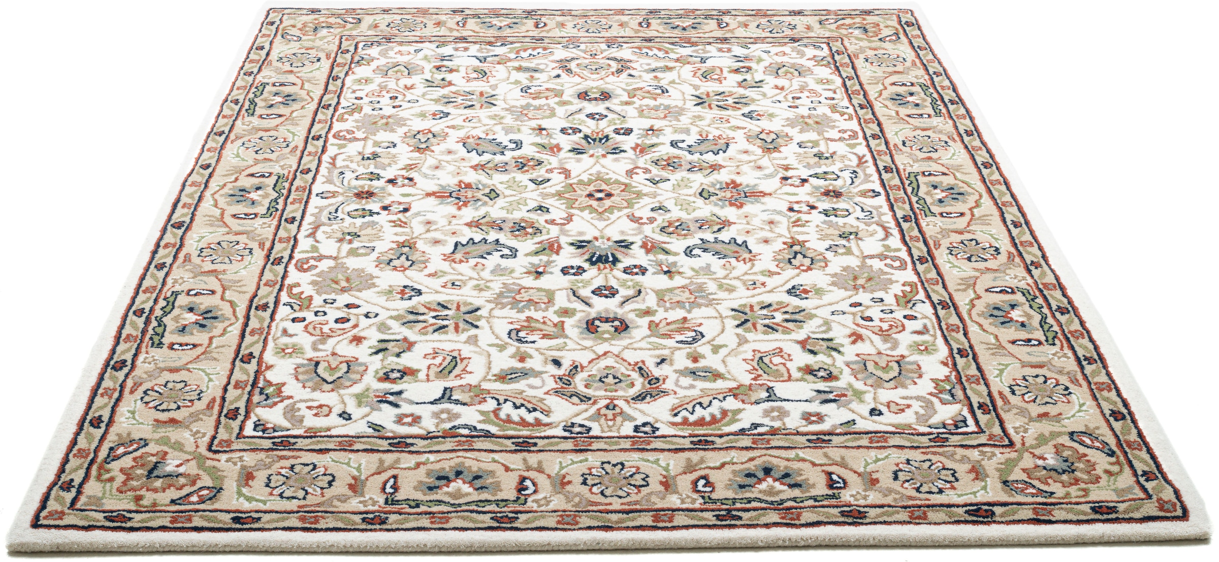 THEKO Wollteppich »Royal Orient Isfahan«, rechteckig, 14 mm Höhe, handgetuftet, Orient-Optik, reine Wolle