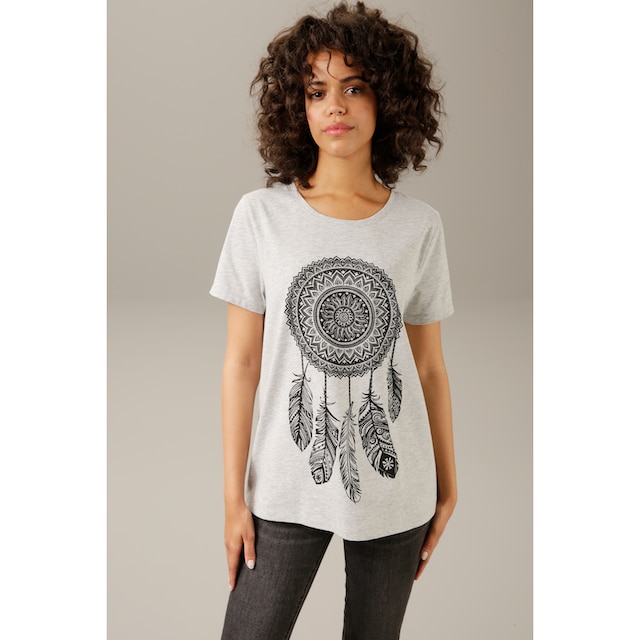 Mandala-Front-Druck bestellen im verträumten CASUAL mit Aniston T-Shirt, Online-Shop