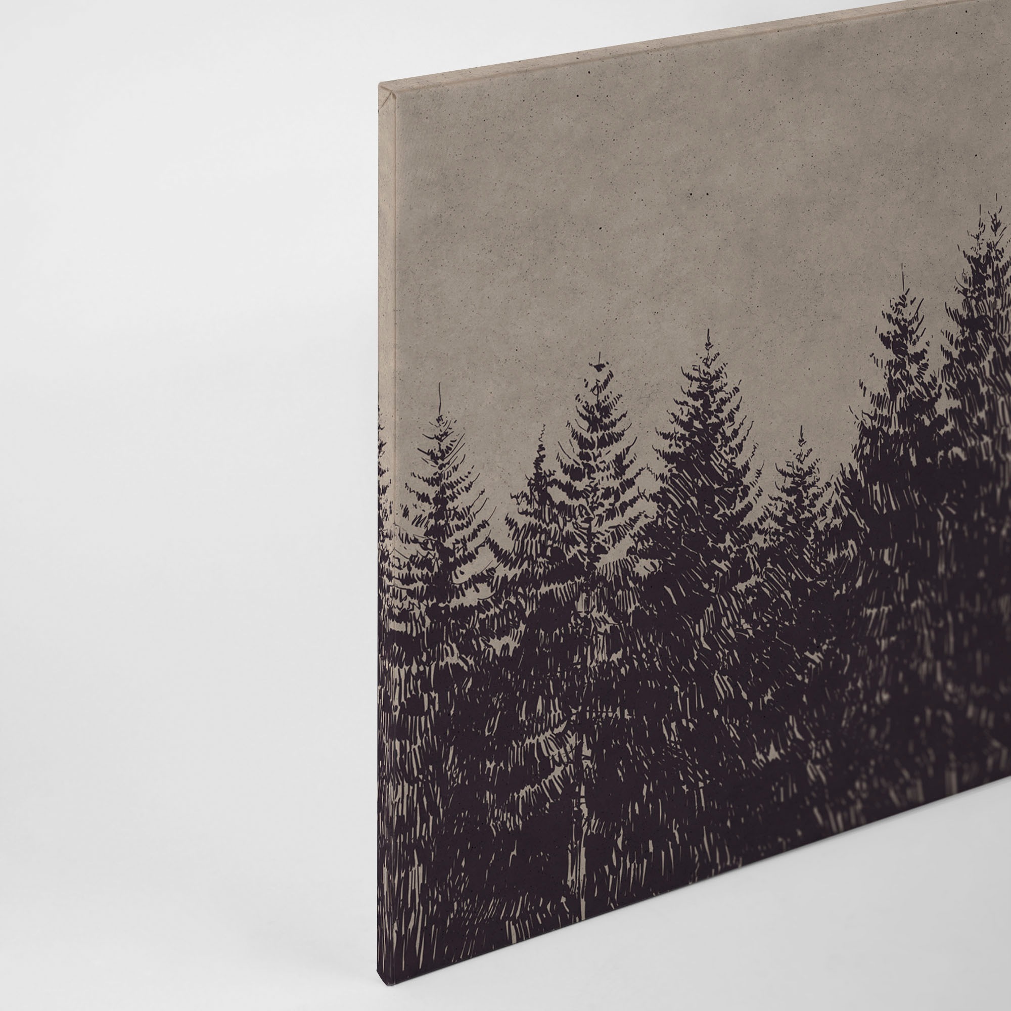 A.S. Création Leinwandbild »black forest«, Kunst-Wald-Kinder, (1 St.), Wald Bild Keilrahmen Leinwand-Bild Wohnzimmer modern Wandbild Kinder