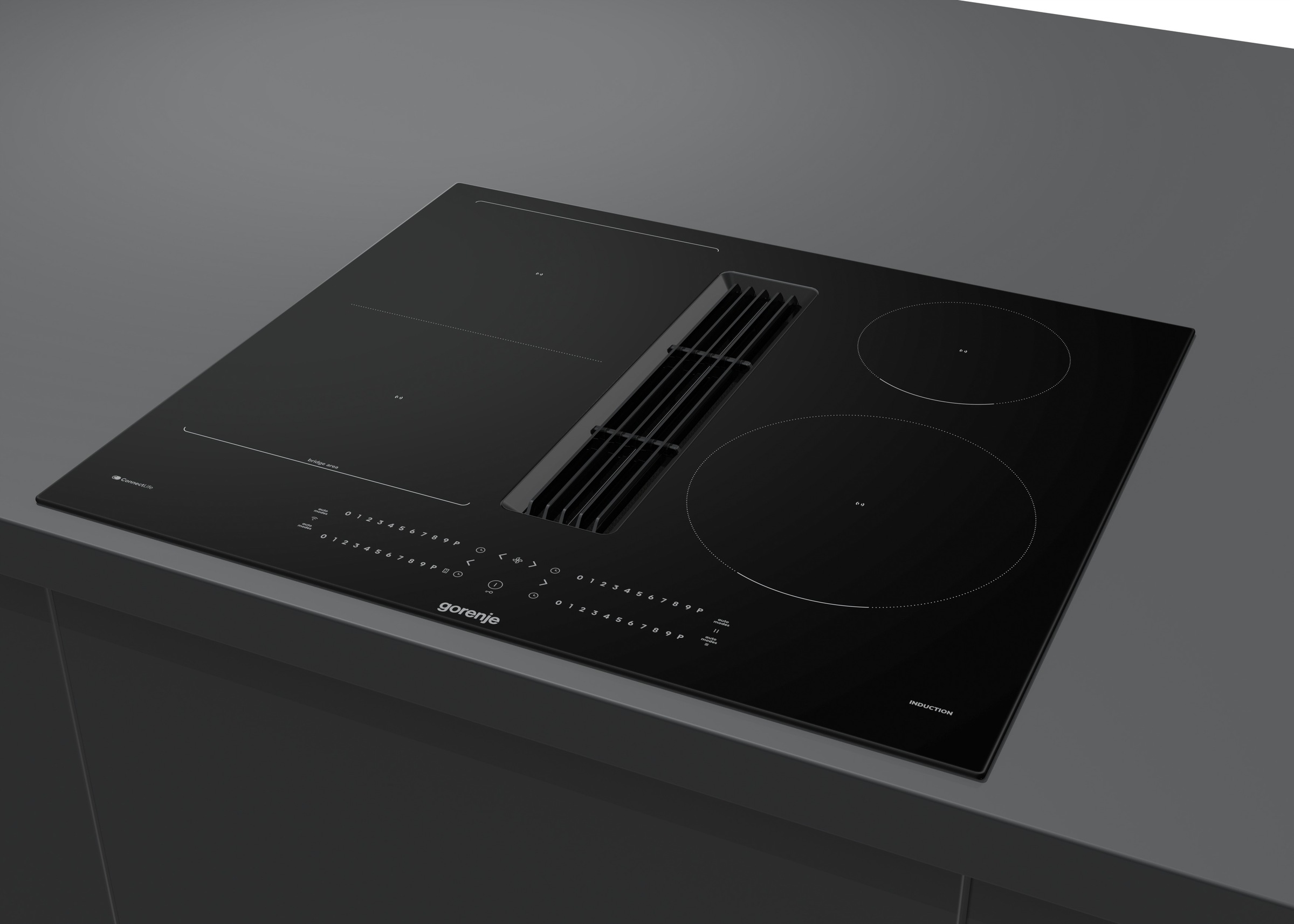 GORENJE Kochfeld mit Dunstabzug »GEH6432BSCWF«, 60cm Induktionskochfeld mit Dunstabzug