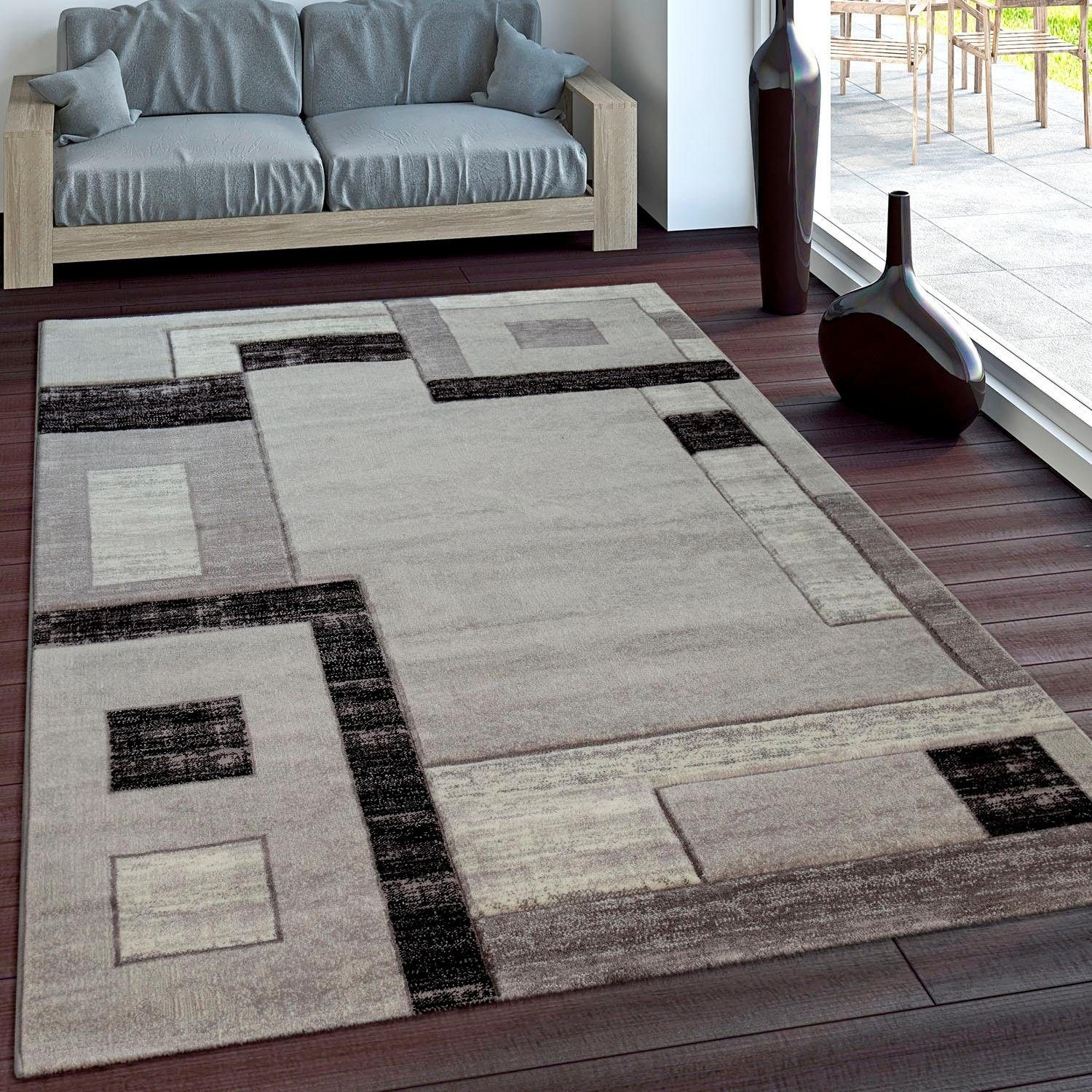 Paco Home Teppich »Florenz«, rechteckig, 16 mm Höhe, modernes 3D-Design, ideal im Wohnzimmer & Schlafzimmer