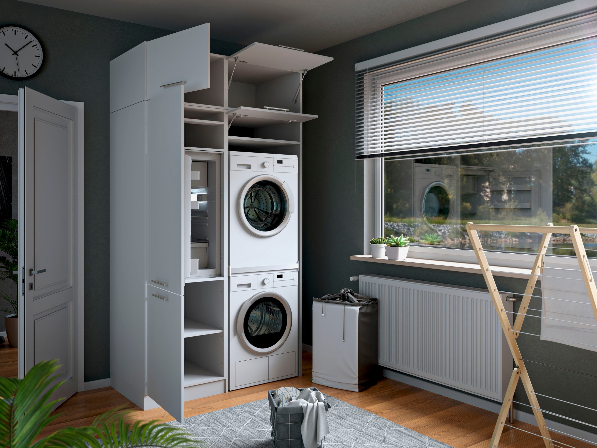 Laundreezy Mehrzweckschrank-Set »Laundreezy, 4-tlg. Mehrzweckschrank-Set B/H/T 128/238/68 cm« 4 Stk. tlg.