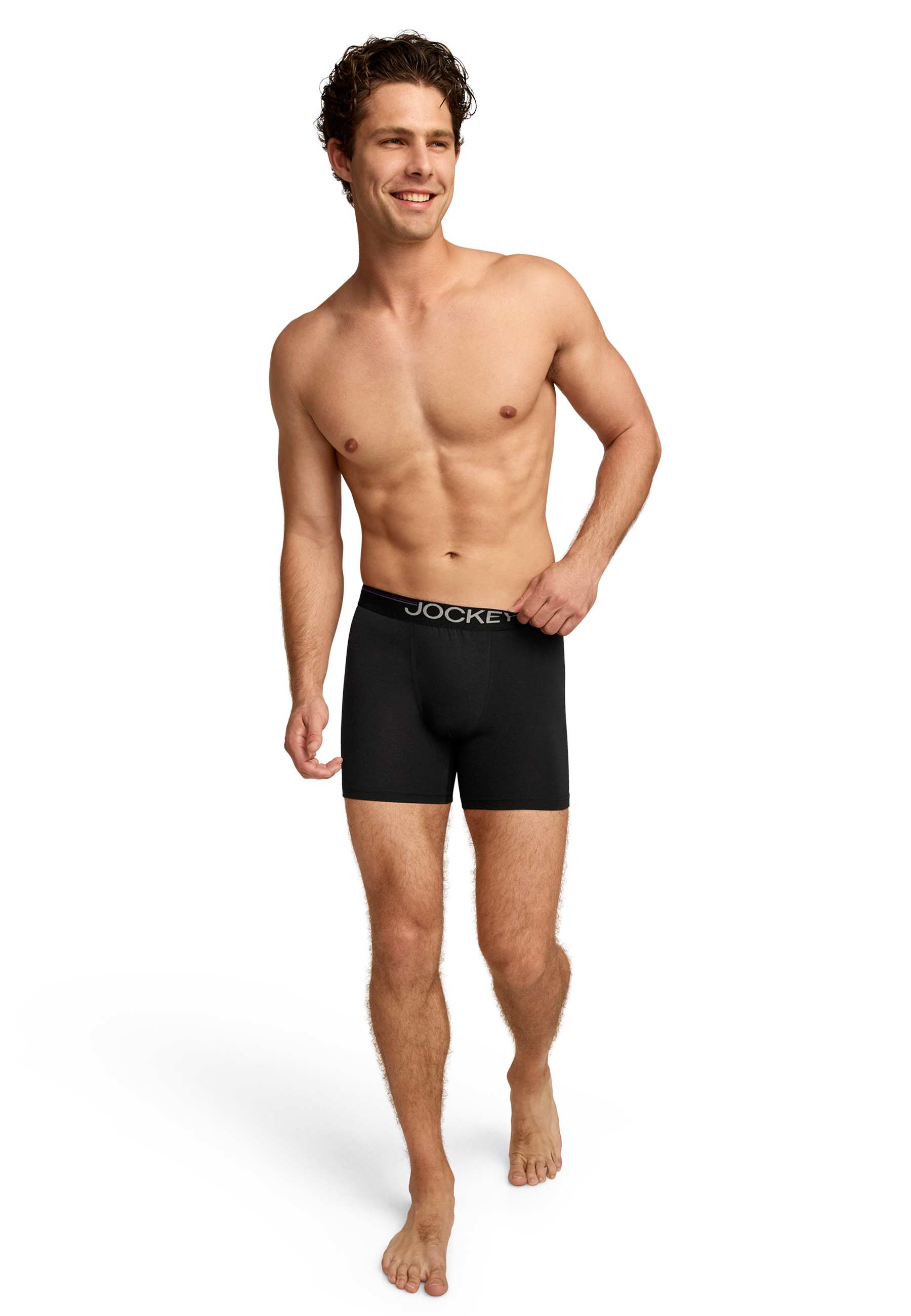 Jockey Langer Boxer »Cotton Stretch« 3er Pack,  eng anliegend, hoher Tragekomfort