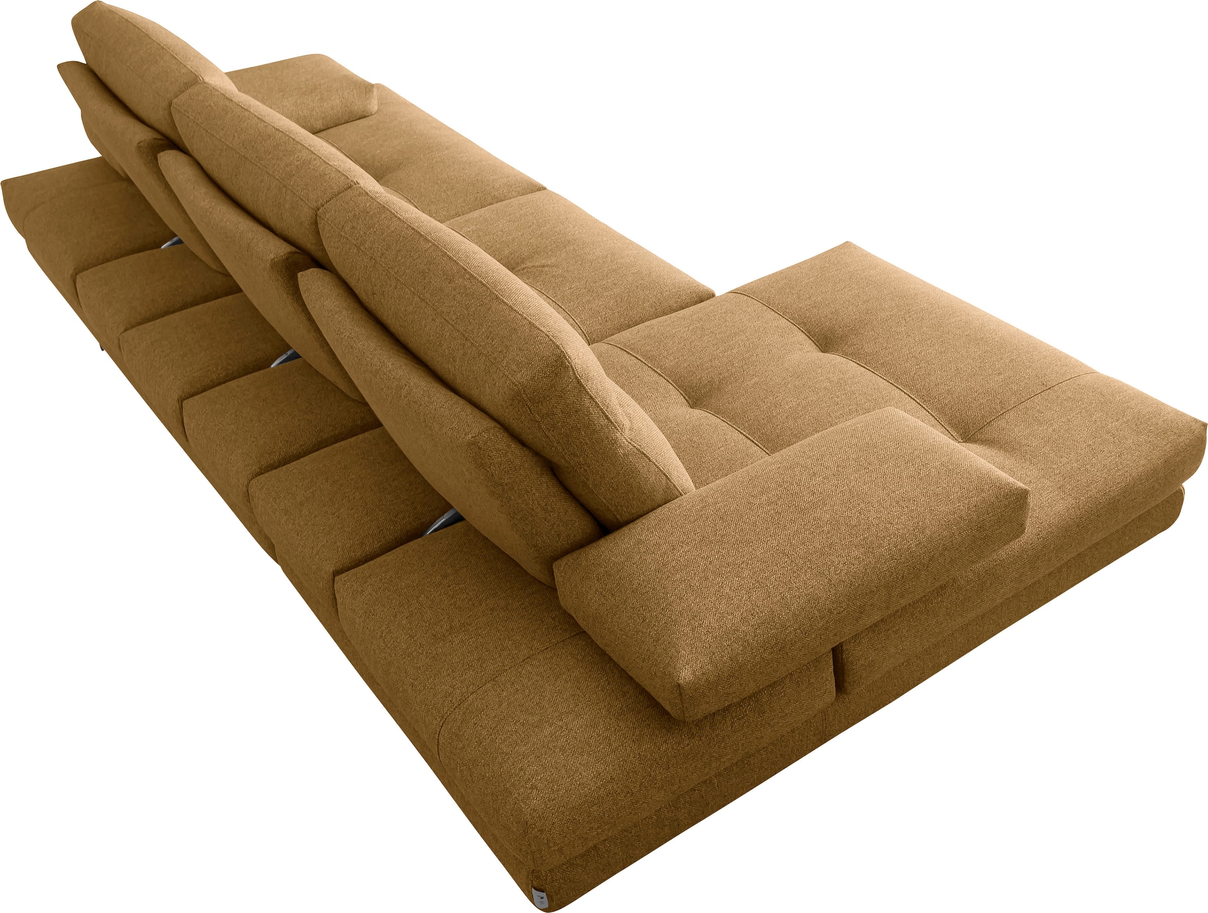 CALIA ITALIA Ecksofa »Toby Wing, L-Form, Designsofa mit sensationellem Sitzkomfort«, inklusive Sitztiefenverstellung, Füße in chrom glänzend