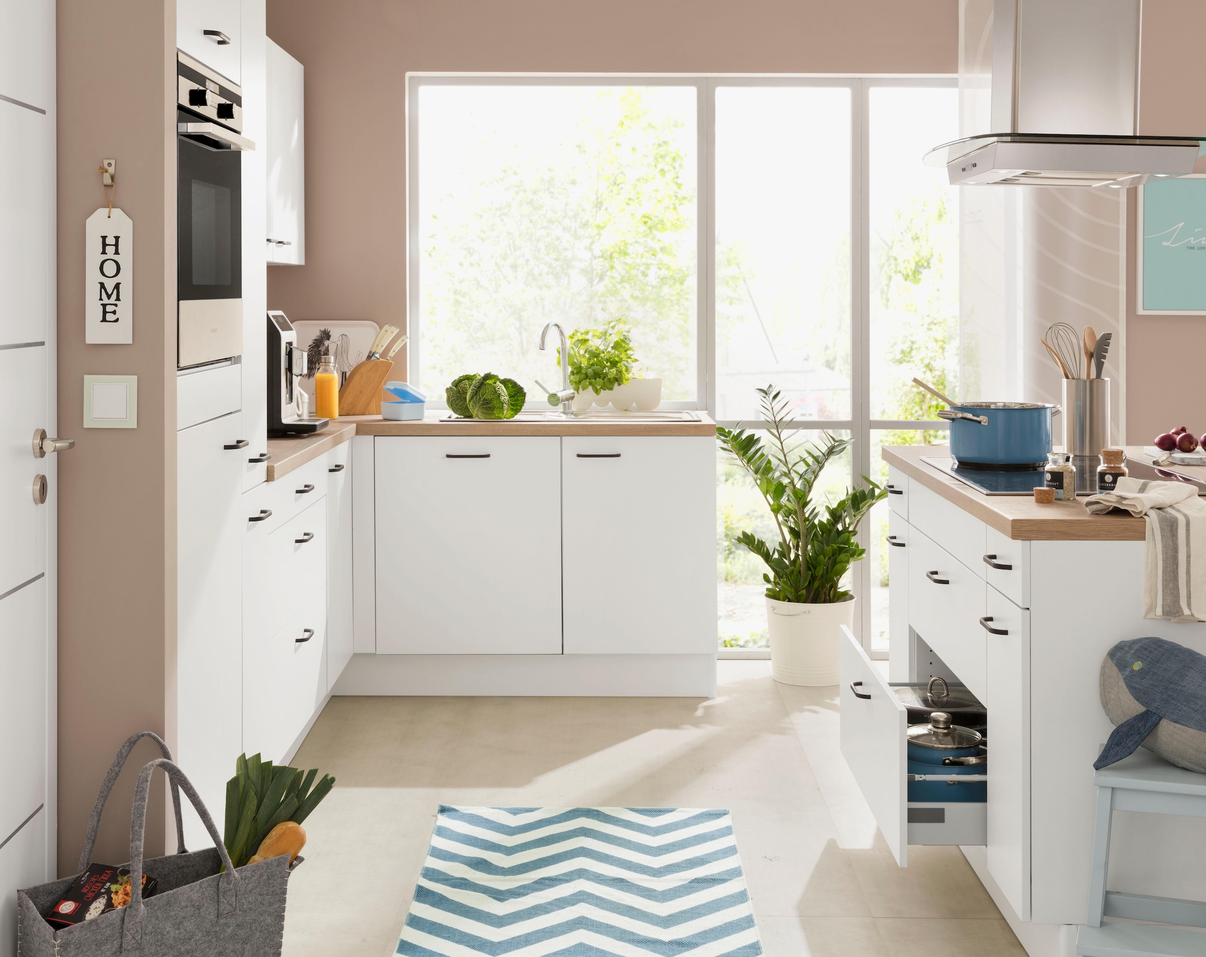 OPTIFIT Winkelküche »Elga« Premium-Küche mit Soft-Close-Funktion, Stellbreite 265 x 175 cm