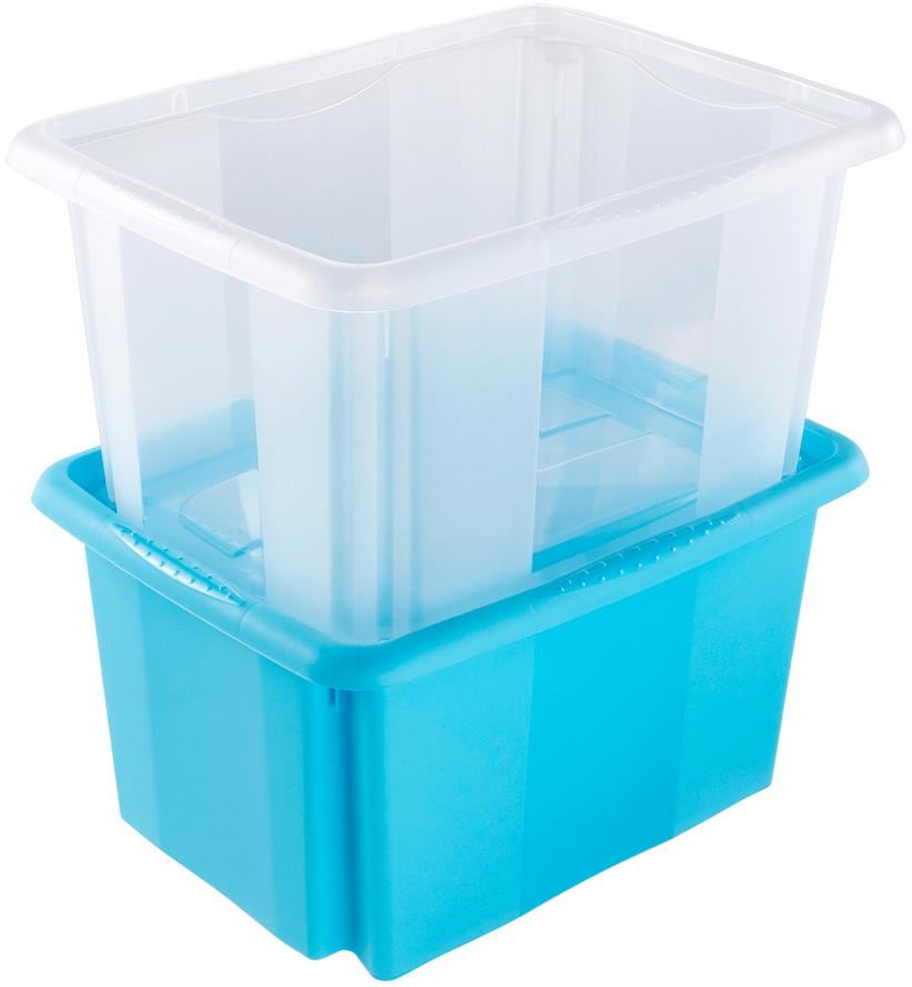 keeeper Organizer »emil«, (Set, 3 St.), Aufbewahrungsbox, 15 L, mit Deckel, hochwertiger Kunststoff