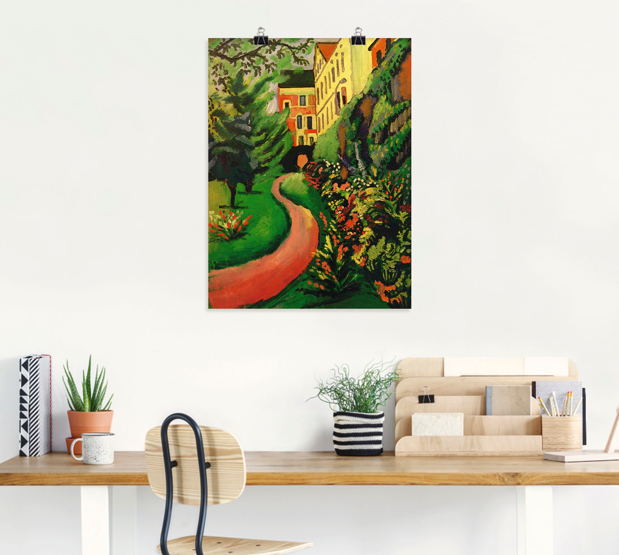Artland Wandbild »Unser Garten mit blühenden Rabatten«, Garten, (1 St.), als Leinwandbild, Poster in verschied. Größen