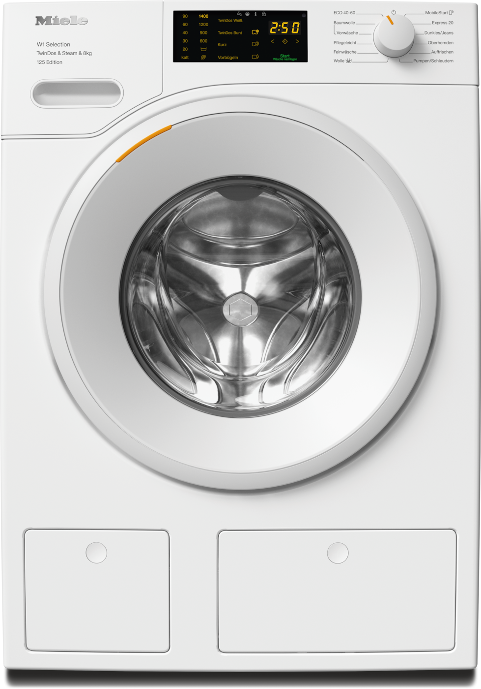 Miele Waschmaschine »WSB683 WCS 125 Edition«, WSB683 WCS 125 Edition, 8 kg, 1400 U/min, TwinDos zur automatischen Waschmitteldosierung