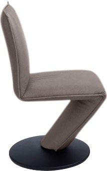 K+W Komfort & Wohnen Drehstuhl »Drive«, Leder CLOUD, Stuhl mit federnder Sitzschale, Drehteller in Metall schwarz Struktur