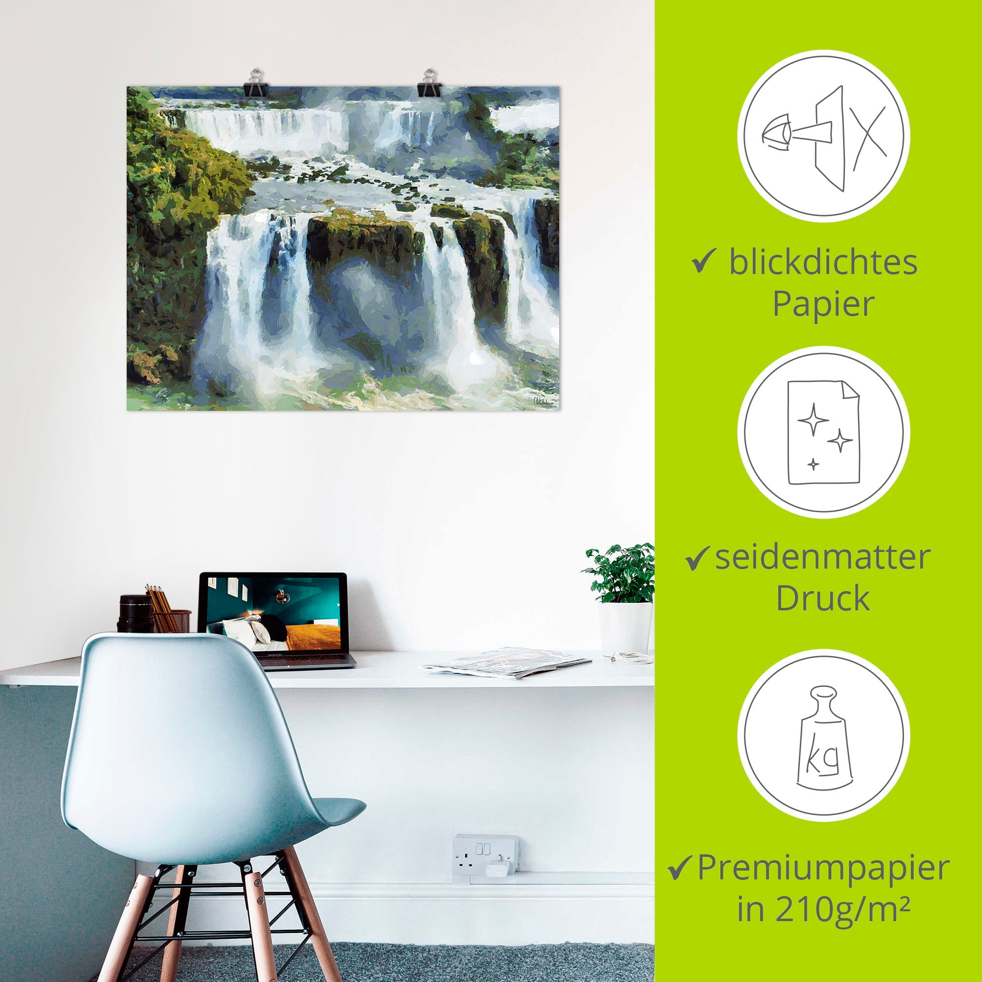 Artland Poster »Iguazu Wasserfälle IV«, Wasserfallbilder, (1 St.), als Alubild, Leinwandbild, Wandaufkleber oder Poster in versch. Größen