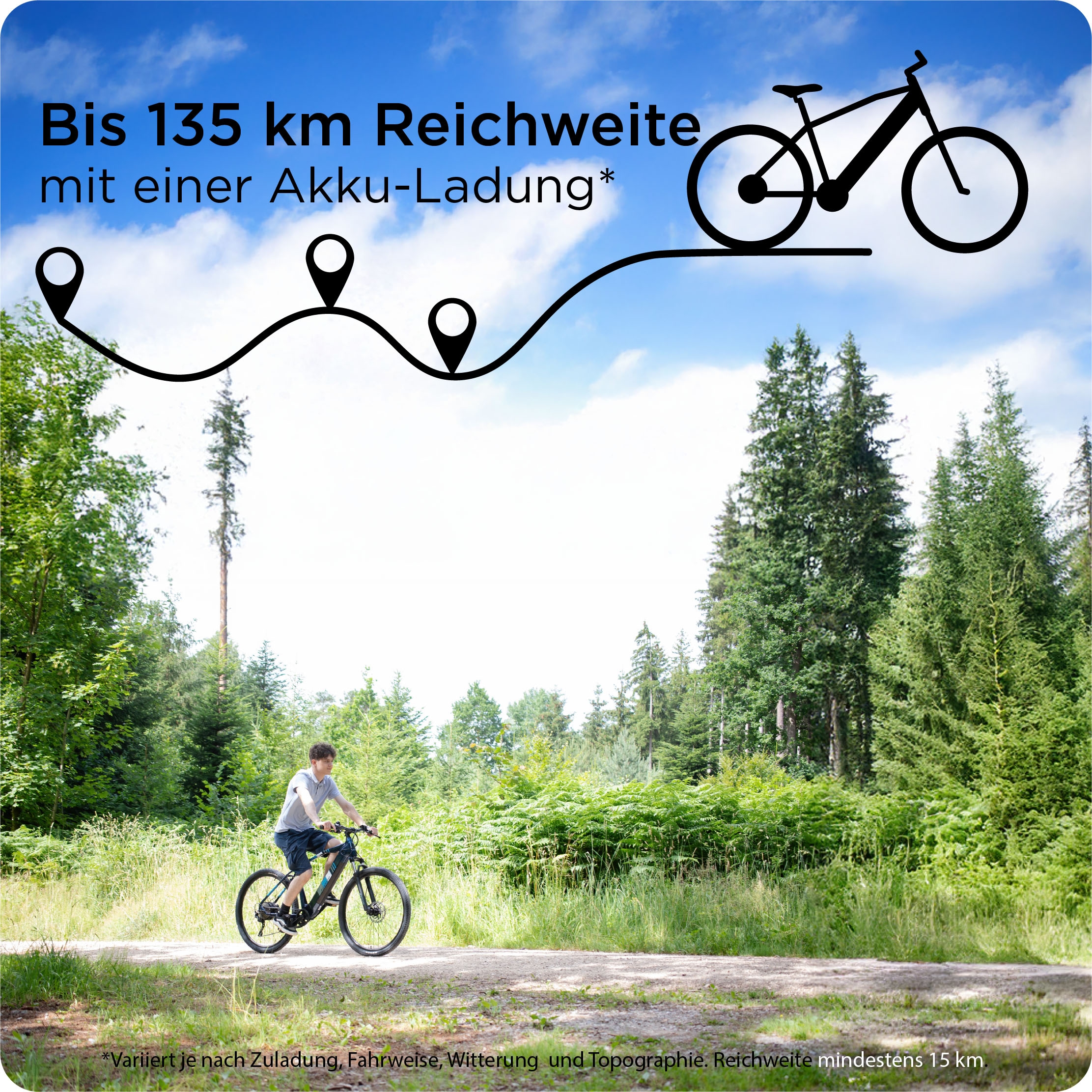 Zündapp »Z808« 10 Gang Shimano Deore RD-T6000 Schaltwerk Kettenschaltung Heckmotor 250 W Pedelec, Elektrofahrrad für Damen und Herren, MTB