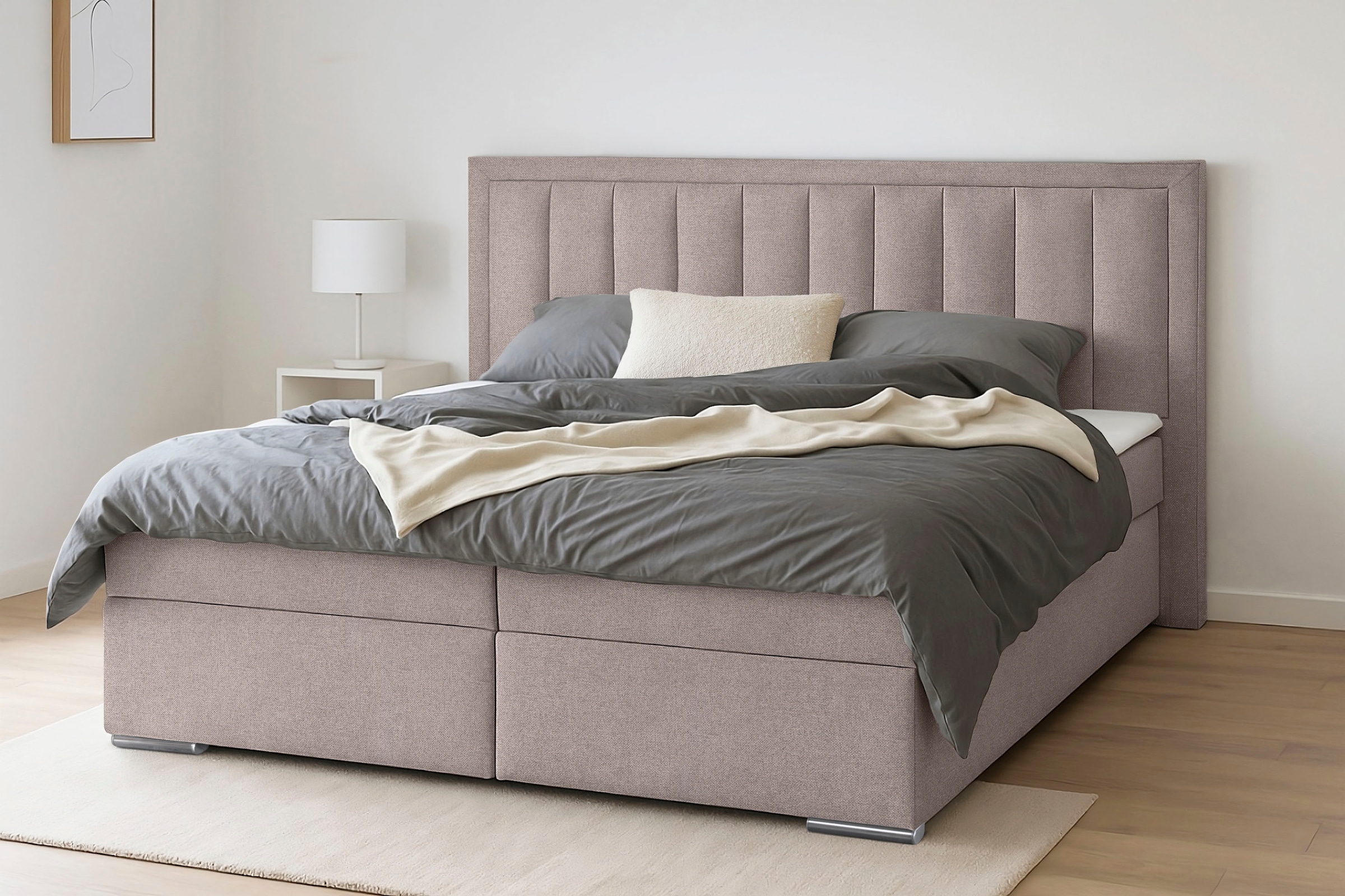 COLLECTION AB Boxbett »ATHENA inkl. Bettkasten, erhältlich in der Breite 180cm« erhältlich in verschiedenen Härtegraden, inkl. Topper