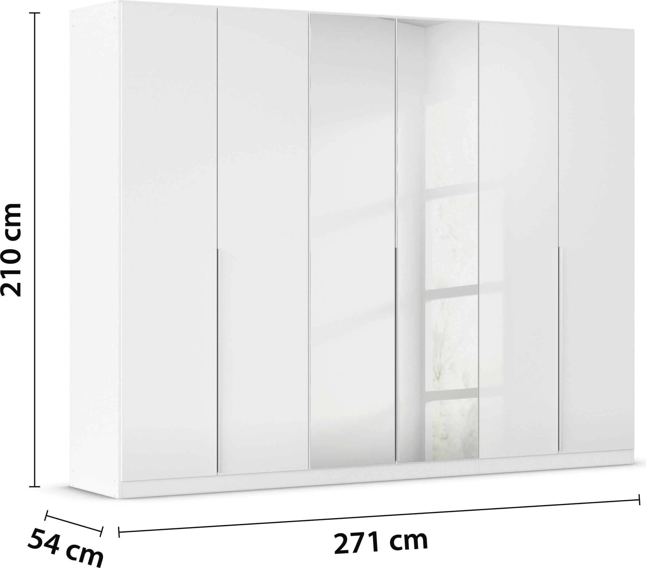 rauch Drehtürenschrank »Kleiderschrank Schrank Garderobe AGORDO mit Dekor- oder Hochglanzfront«, (in zwei Griff-Farben), durchdachte Innenausstattung, in 6 Breiten und 2 Höhen MADE IN GERMANY