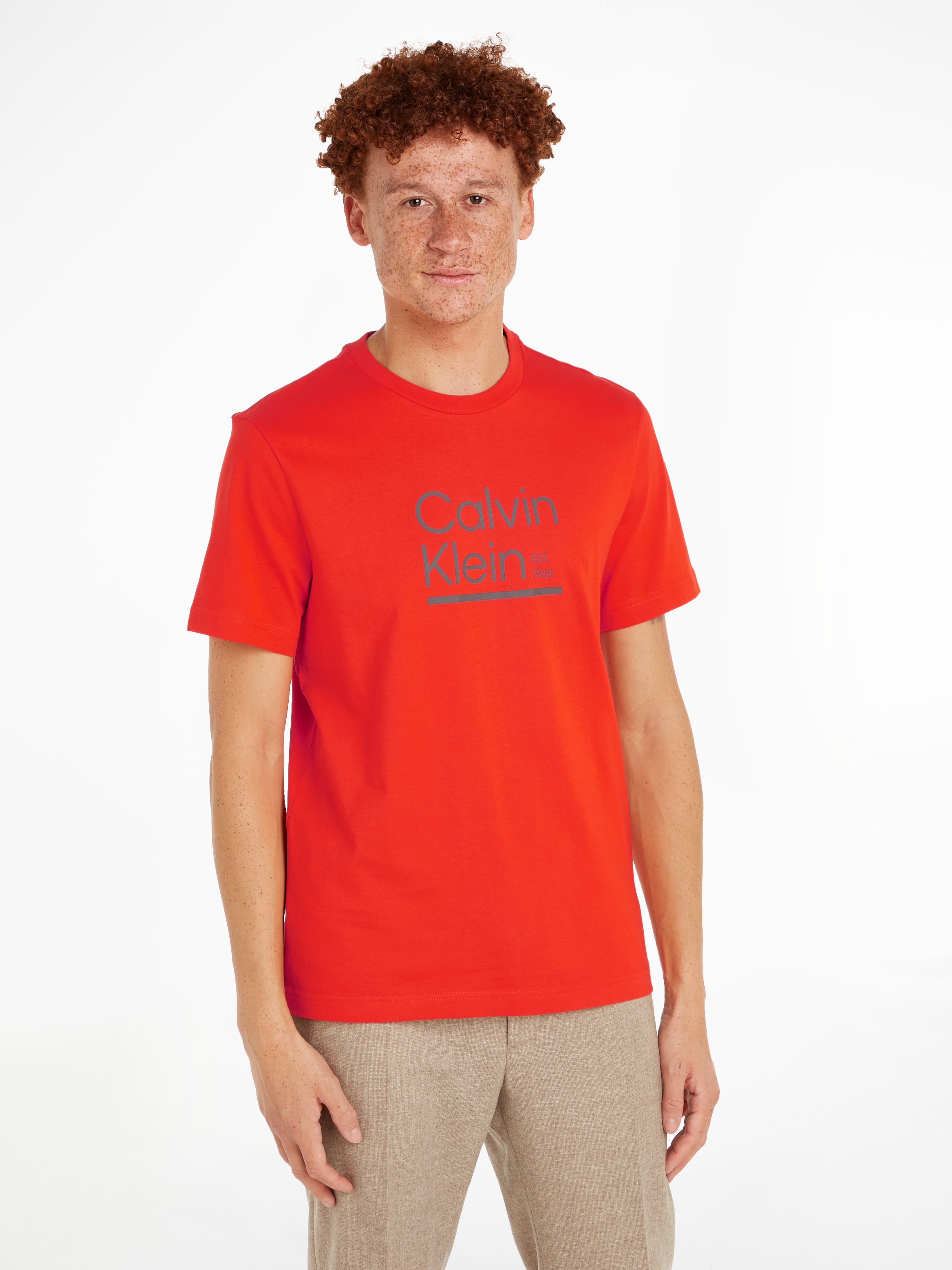 »CONTRAST Klein LINE kaufen T-SHIRT«, T-Shirt LOGO CK-Logodruck mit Calvin