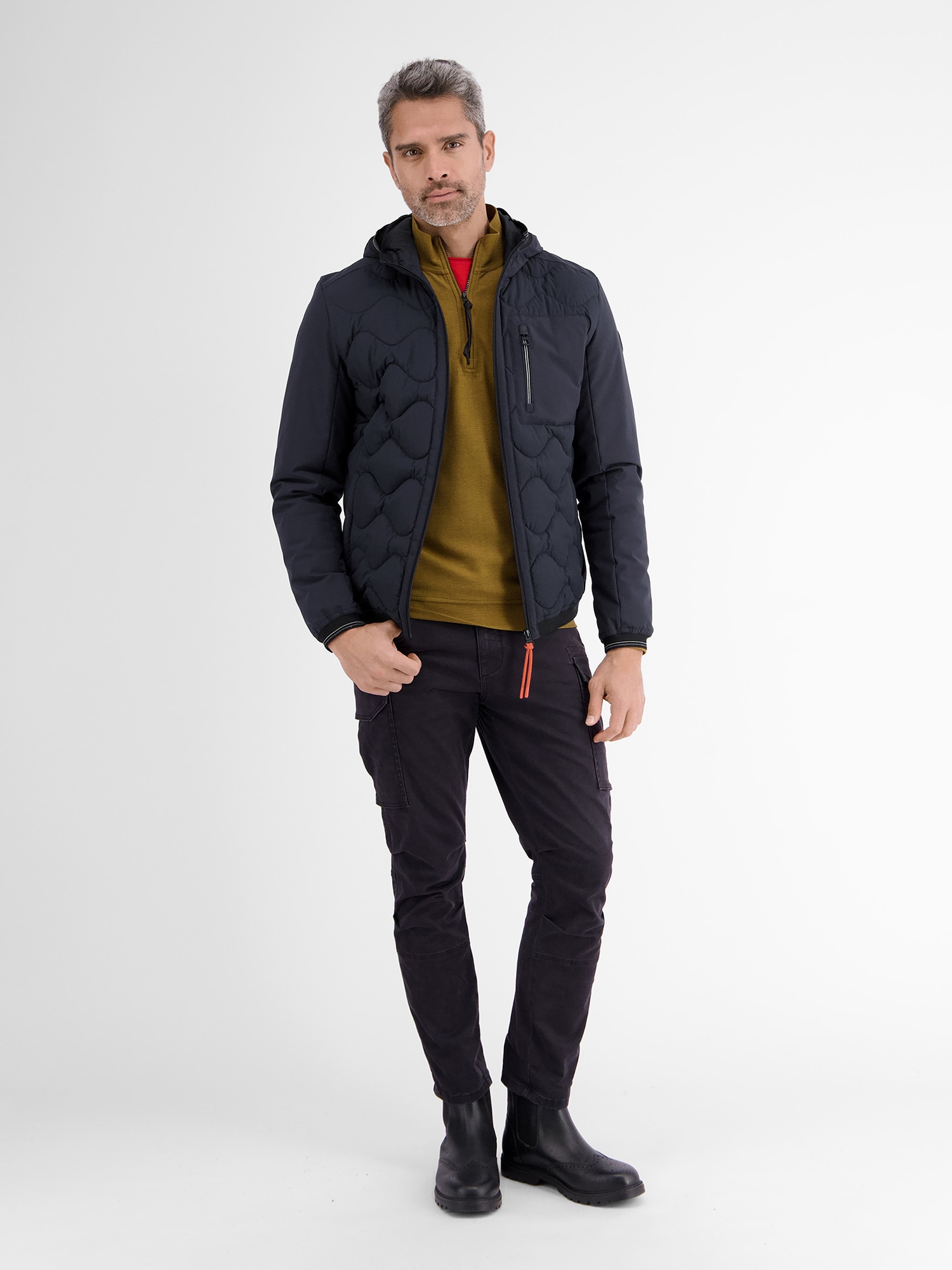 LERROS Outdoorjacke »LERROS Softshell-Hybrid Blouson«, mit Kapuze, Windabweisend