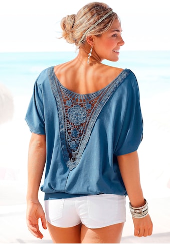 LASCANA Strandshirt, mit Häkeleinsatz am Rücken kaufen