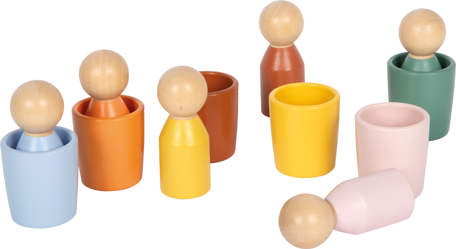 Small Foot Steckspielzeug »Sortierbecher Montessori mit Figuren«