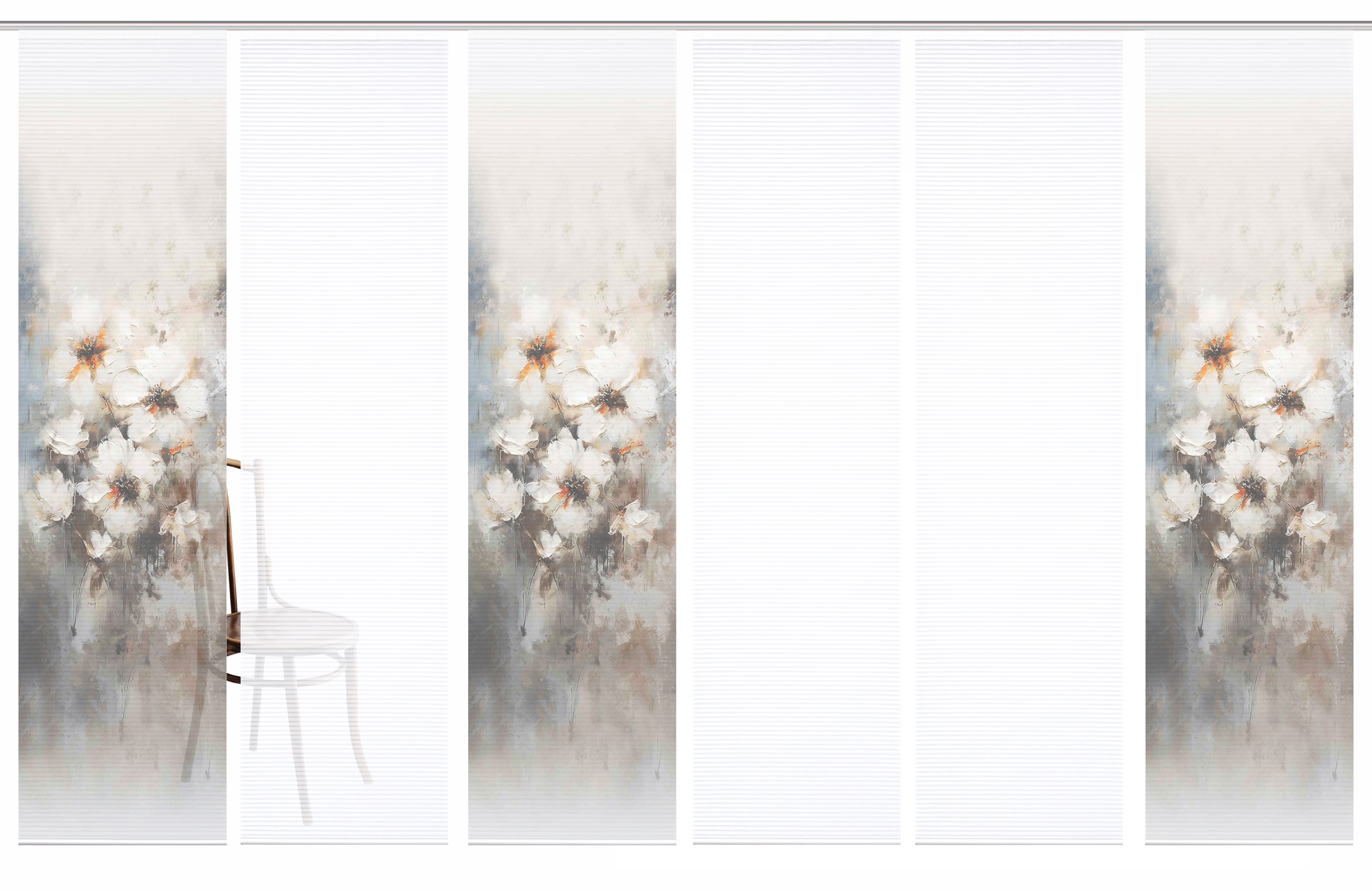 HOME in green Schiebegardine »ARISTEA« Paneelwagen 6 Stk. tlg. Bambusoptik, günstig online kaufen