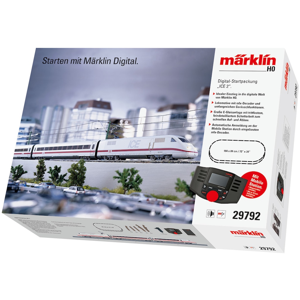 Märklin Modelleisenbahn-Set »Märklin Digital - Startpackung ICE 2, Wechselstrom - 29792«