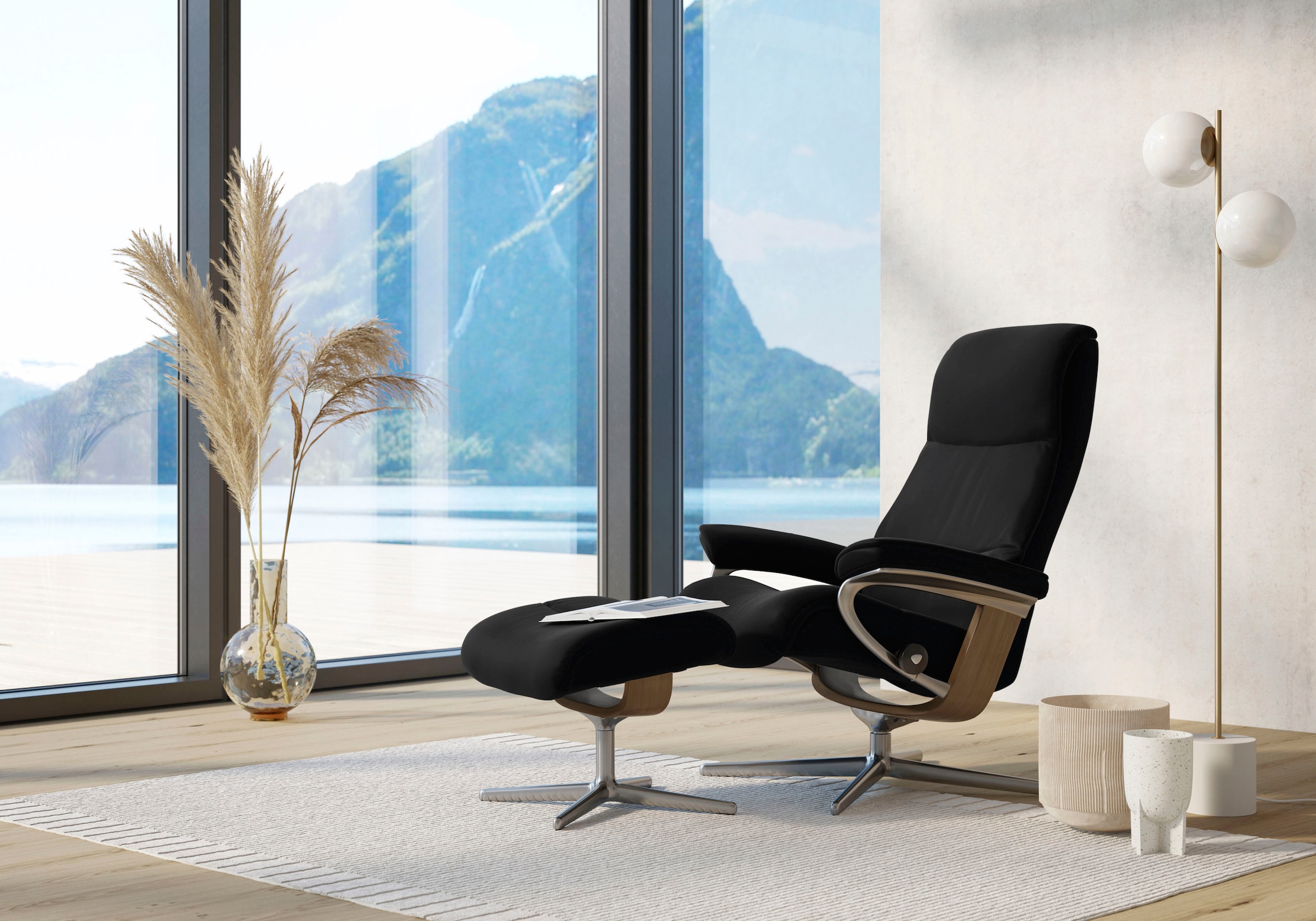 Stressless® Relaxsessel »View«, (Set, Relaxsessel mit Hocker), mit Hocker, günstig online kaufen