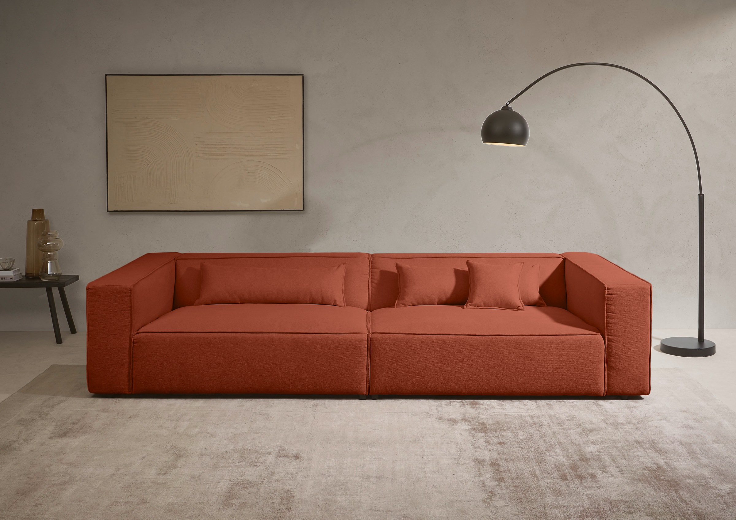 LeGer Home by Lena Gercke 3-Sitzer »PIARA XXL, Sofa mit Kedernaht in Cord, günstig online kaufen