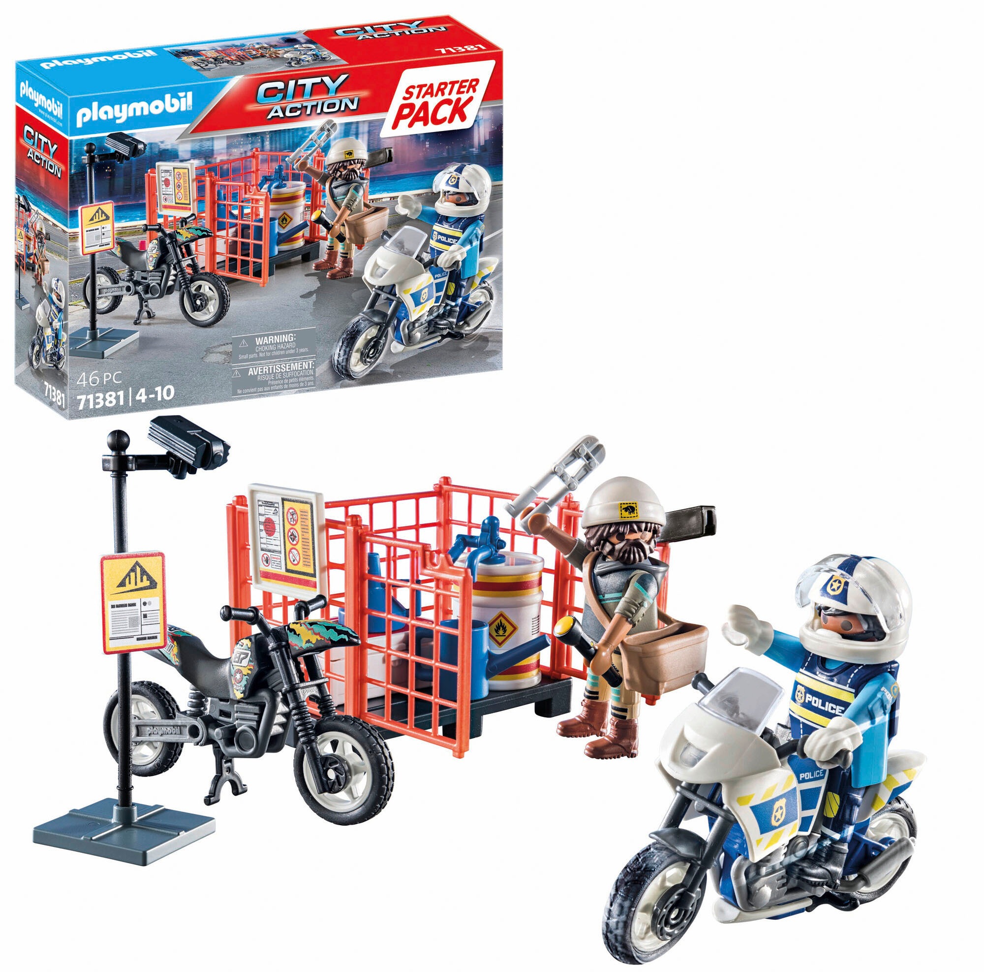 Playmobil® Konstruktions-Spielset »Starter Pack, Polizei (71381), City Action«, (46 St.)