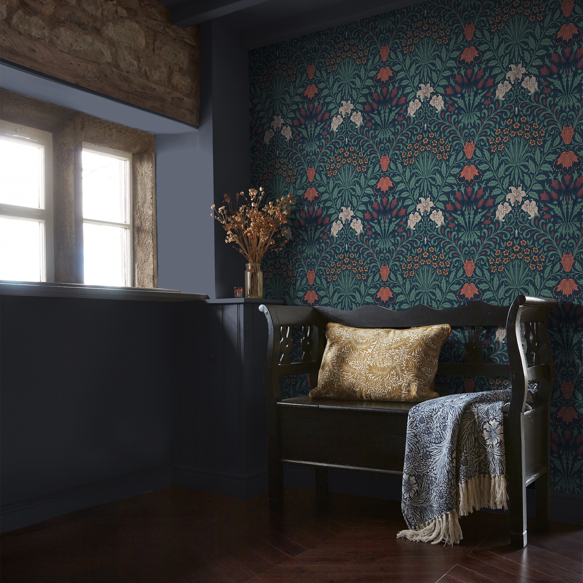WILLIAM MORRIS AT HOME Vliestapete »Garden Moonlight« Motiv glatt Design Ta günstig online kaufen