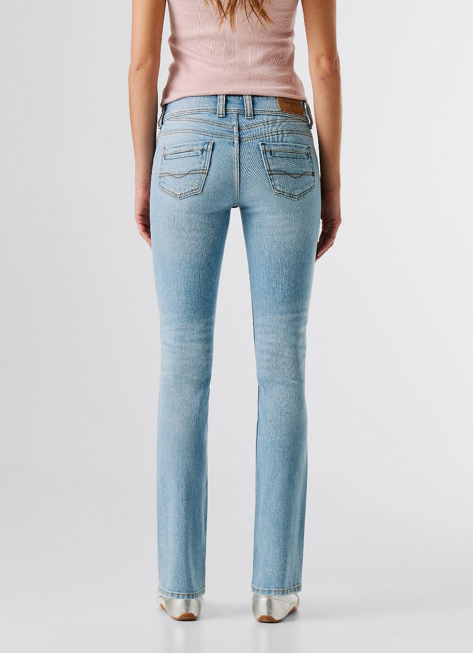 Pepe Jeans Straight-Jeans »SLIM JEANS MW GEN« mit doppeltem Knopfverschluss