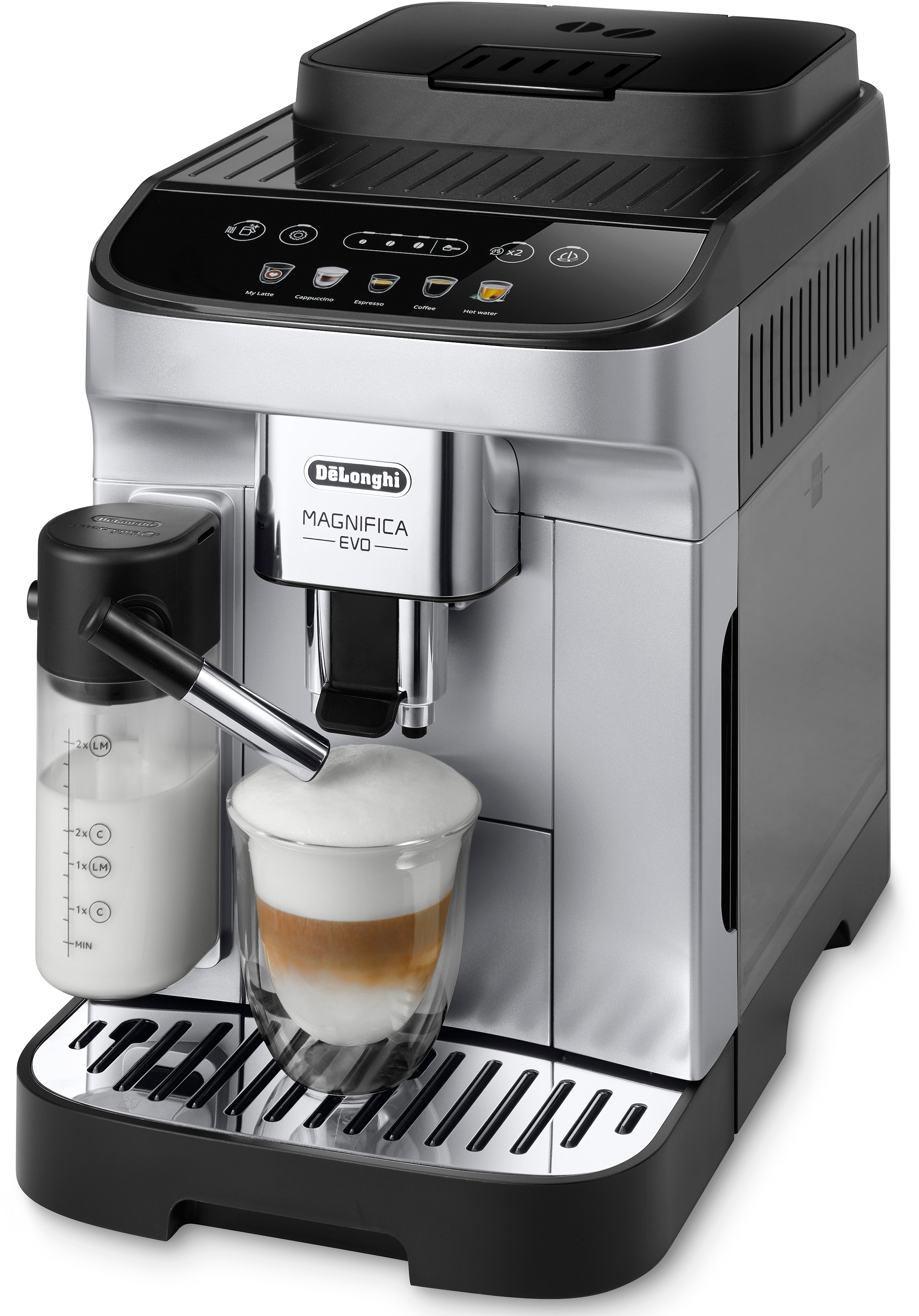 De'Longhi Kaffeevollautomat »Magnifica Evo ECAM 290.61.SB«, mit LatteCrema Milchsystem, Silber/Schwarz