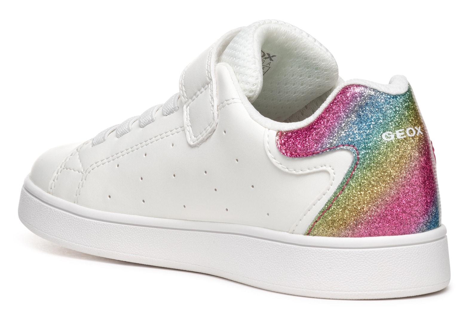 Geox Slip-On Sneaker »J ECLYPER GIRL«, Pride Sneaker, Regenbogen Sneaker mit bunt glitzernder Ferse