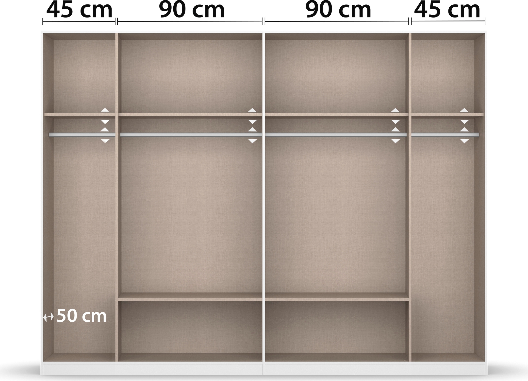 rauch Drehtürenschrank »Kleiderschrank Schrank Garderobe Schlafzimmerschrank DAVOA«, mit farblich abgesetzten Schubkästen in Eiche Artisan MADE IN GERMANY