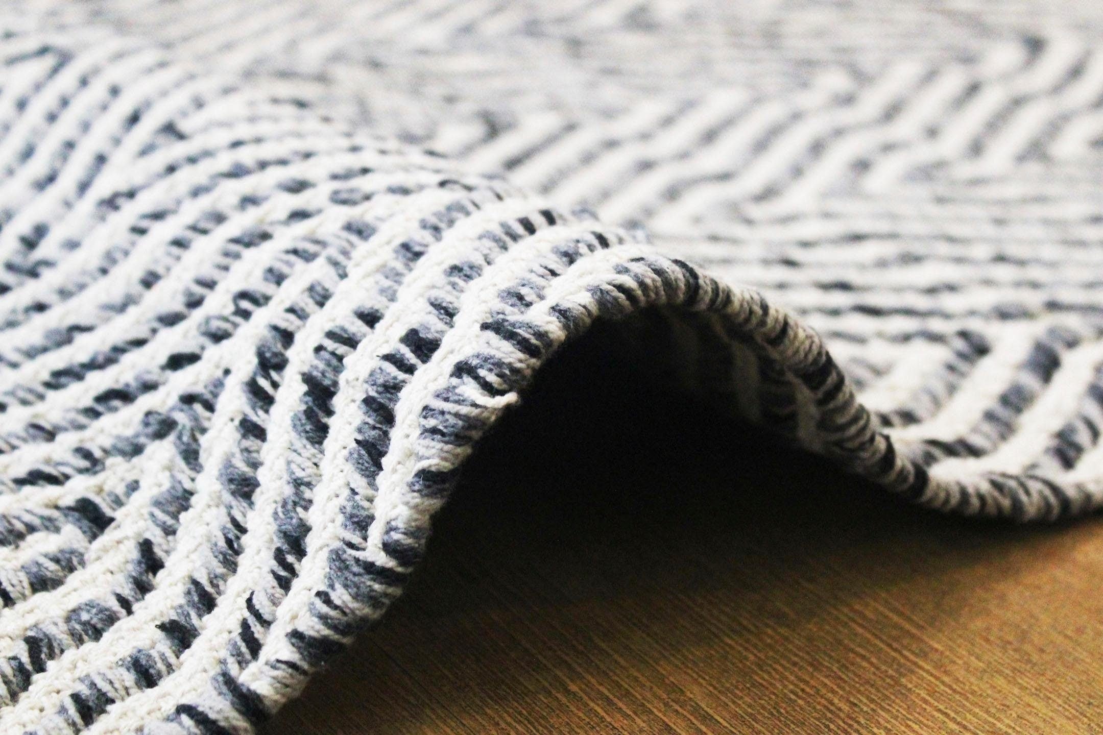 calo-deluxe Teppich »Luba 433«, rechteckig, 7 mm Höhe, reine Baumwolle, handgewebt, Wohnzimmer, Kinderzimmer