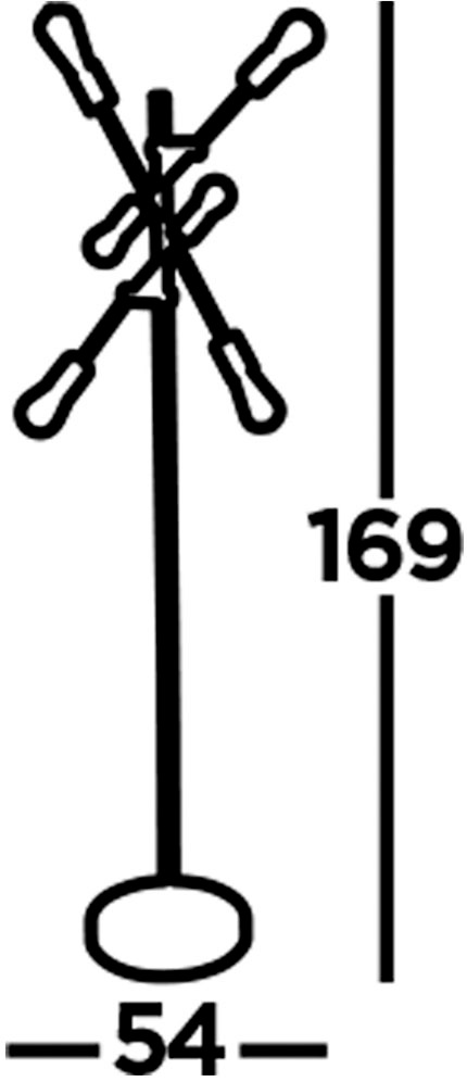 Searchlight Stehlampe »Armstrong 6Lt Floor Lamp - Black & Satin Brass Metal« E27 1 Stk.