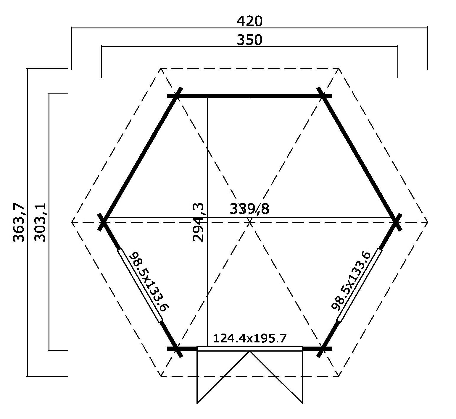 Nordic Holz Gartenhaus »Pavillon RIVERA 44«