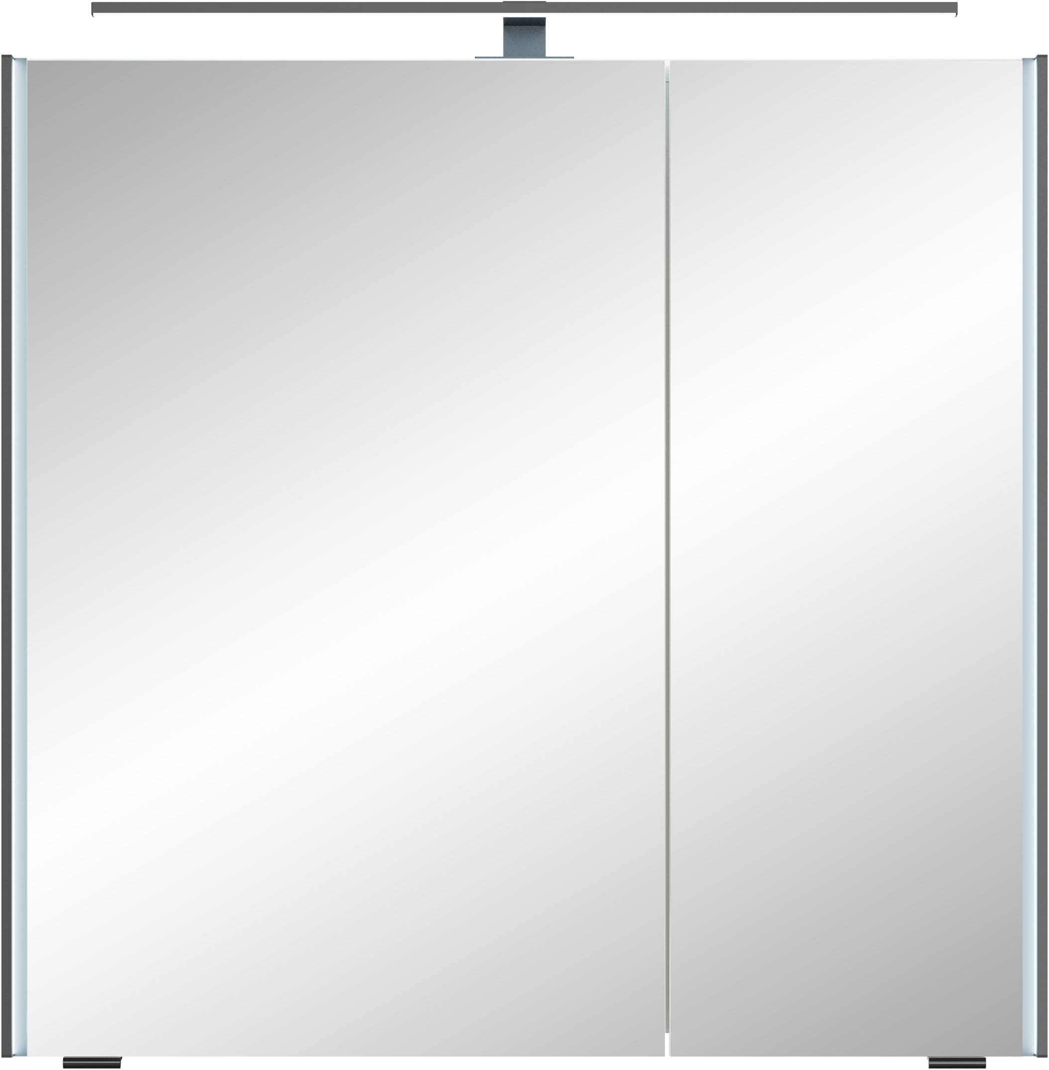 Saphir Badmöbel-Set »Serie 7045 2-teilig Mineralmarmor-Waschtisch mit LED-Spiegelschrank«, (Set, 2 St.), Badezimmer-Set 73,2 cm breit, inkl. Türdämpfer, 2 Türen, 2 Schubladen