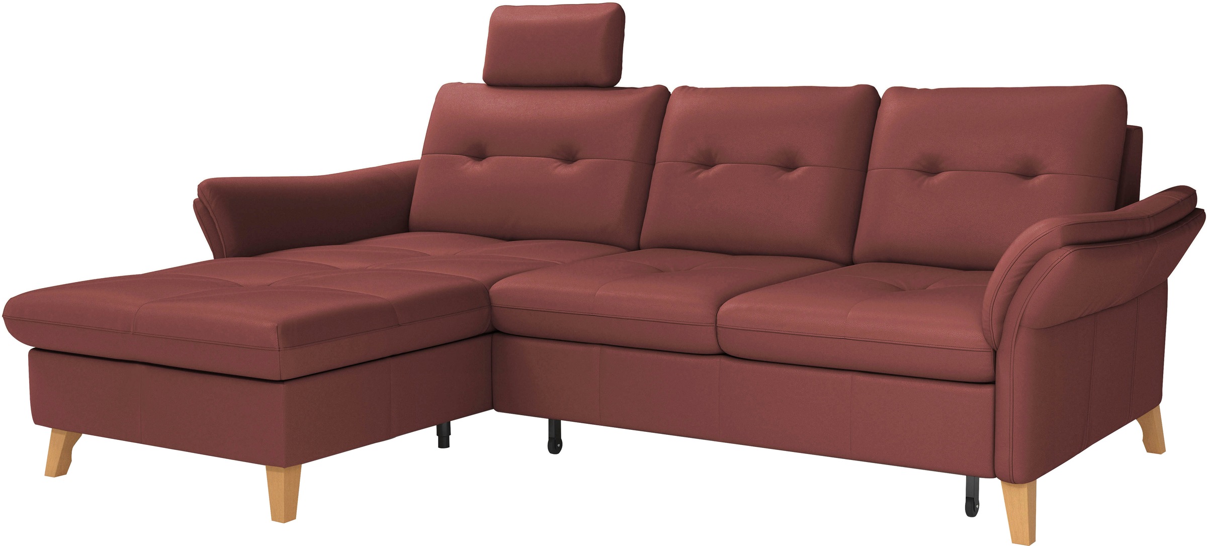 sit&more Ecksofa »Göteborg«, Sitztiefenverstellung und Federkern, wahlweise mit Bettfunktion