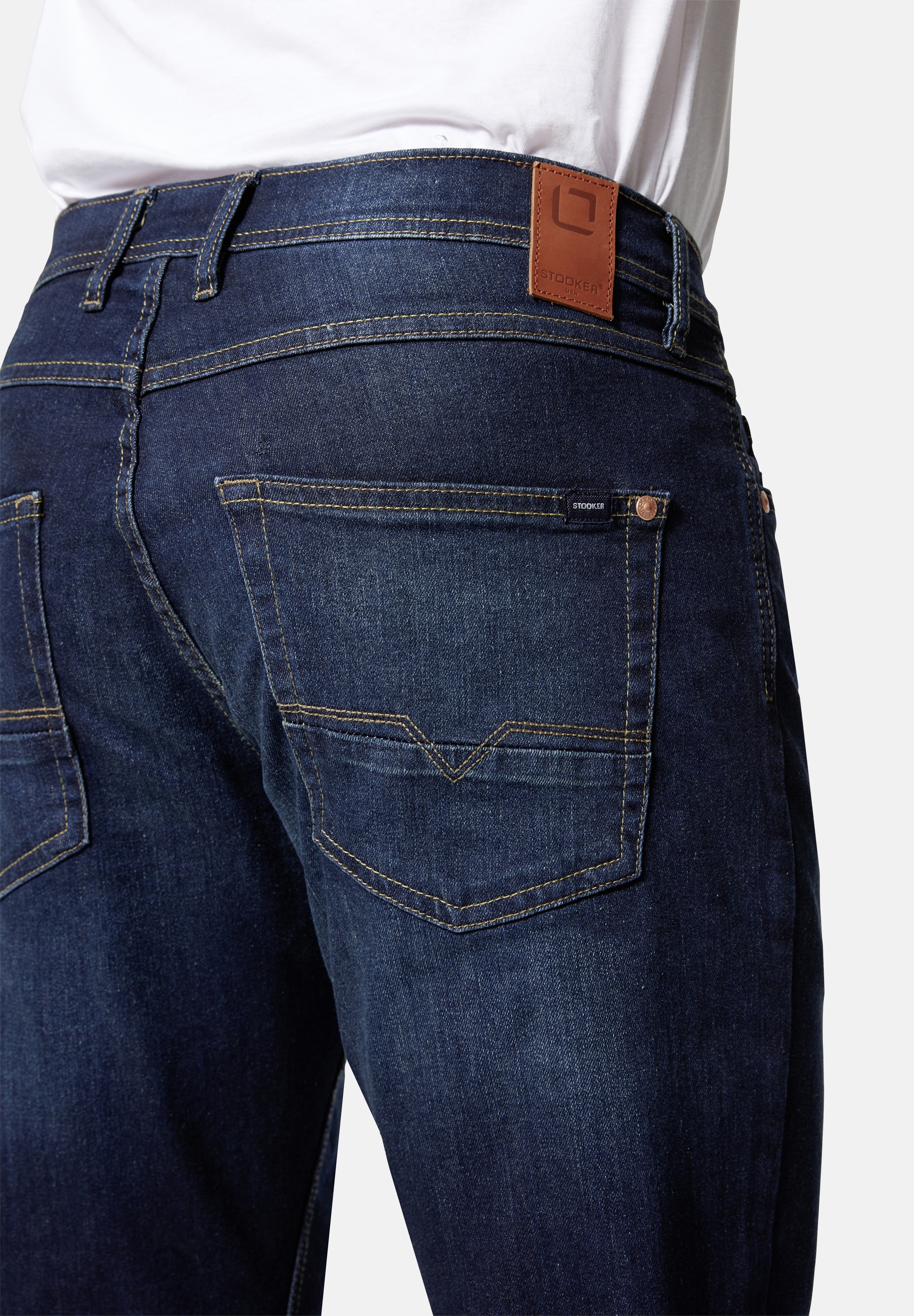 Stooker Men 5-Pocket-Jeans »Glendale Denim Slim Straight Fit« Slim Straight Fit Casual Clean Wash Denim Jeans für Herren