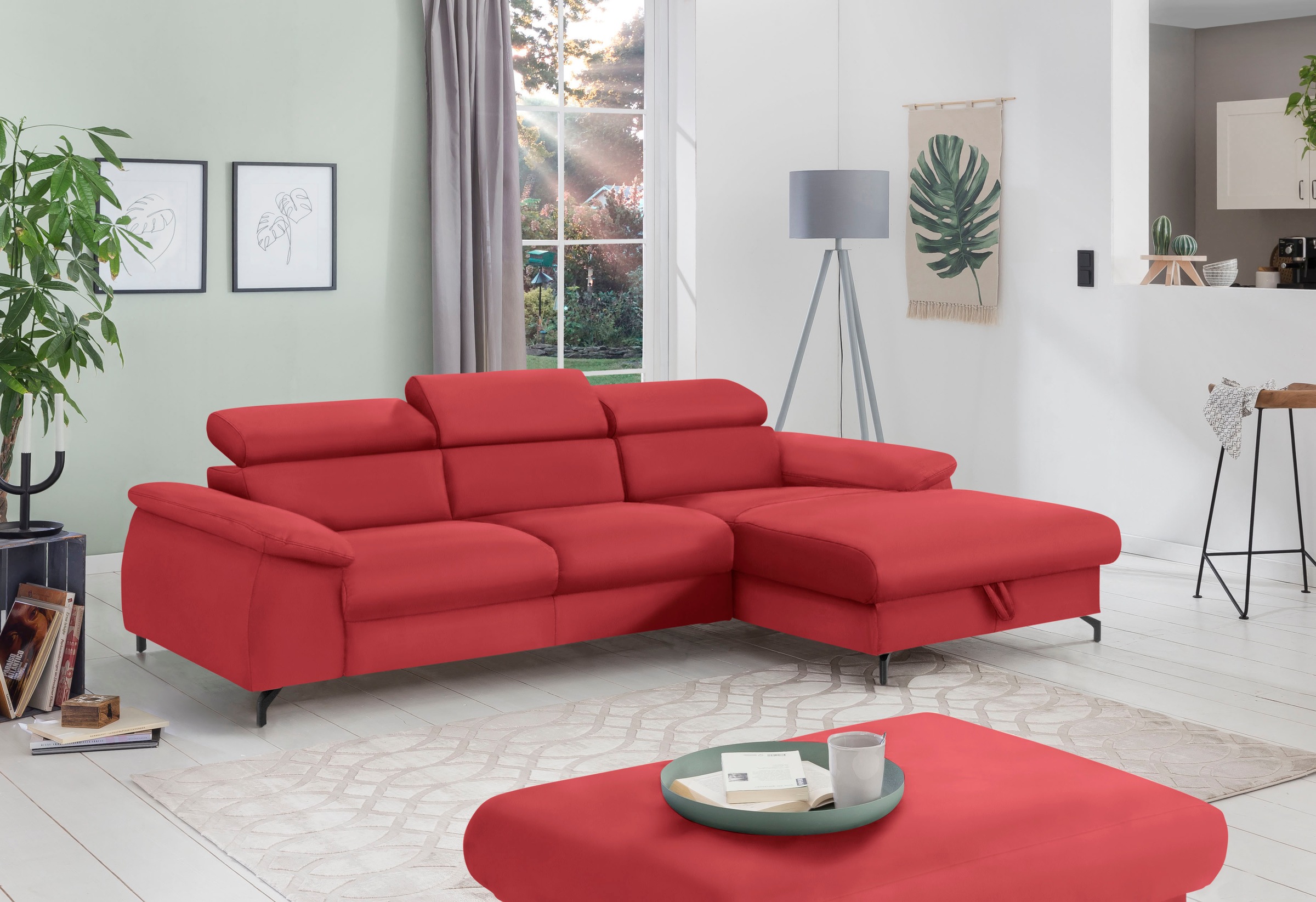 COTTA Ecksofa »Kitty L-Form«, inkl. Kopfteilverstellung, optional mit Bettfunktion u. Bettkasten
