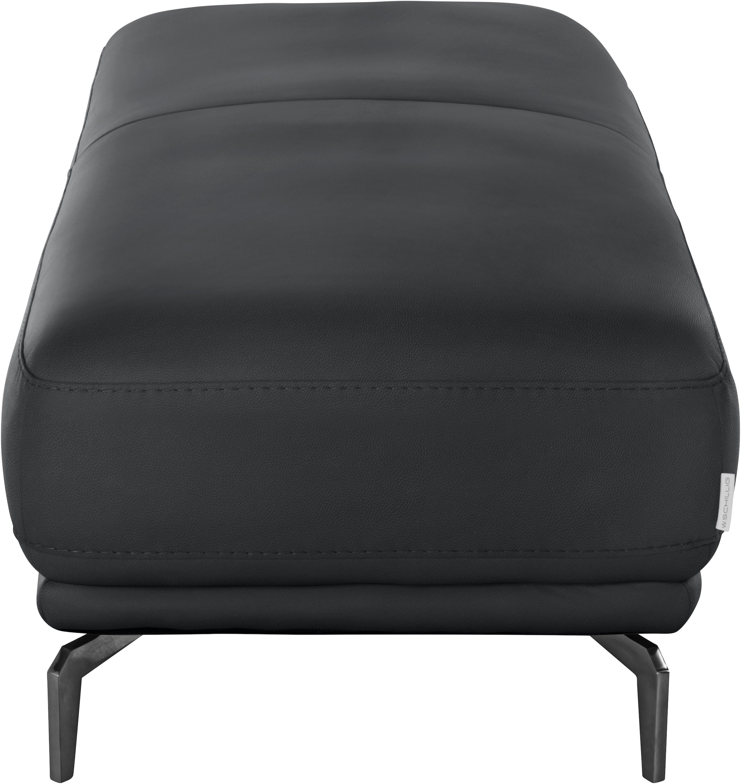 W.SCHILLIG Hocker »montanaa« mit Metallfüßen in Schwarz pulverbeschichtet, Breite 141 cm