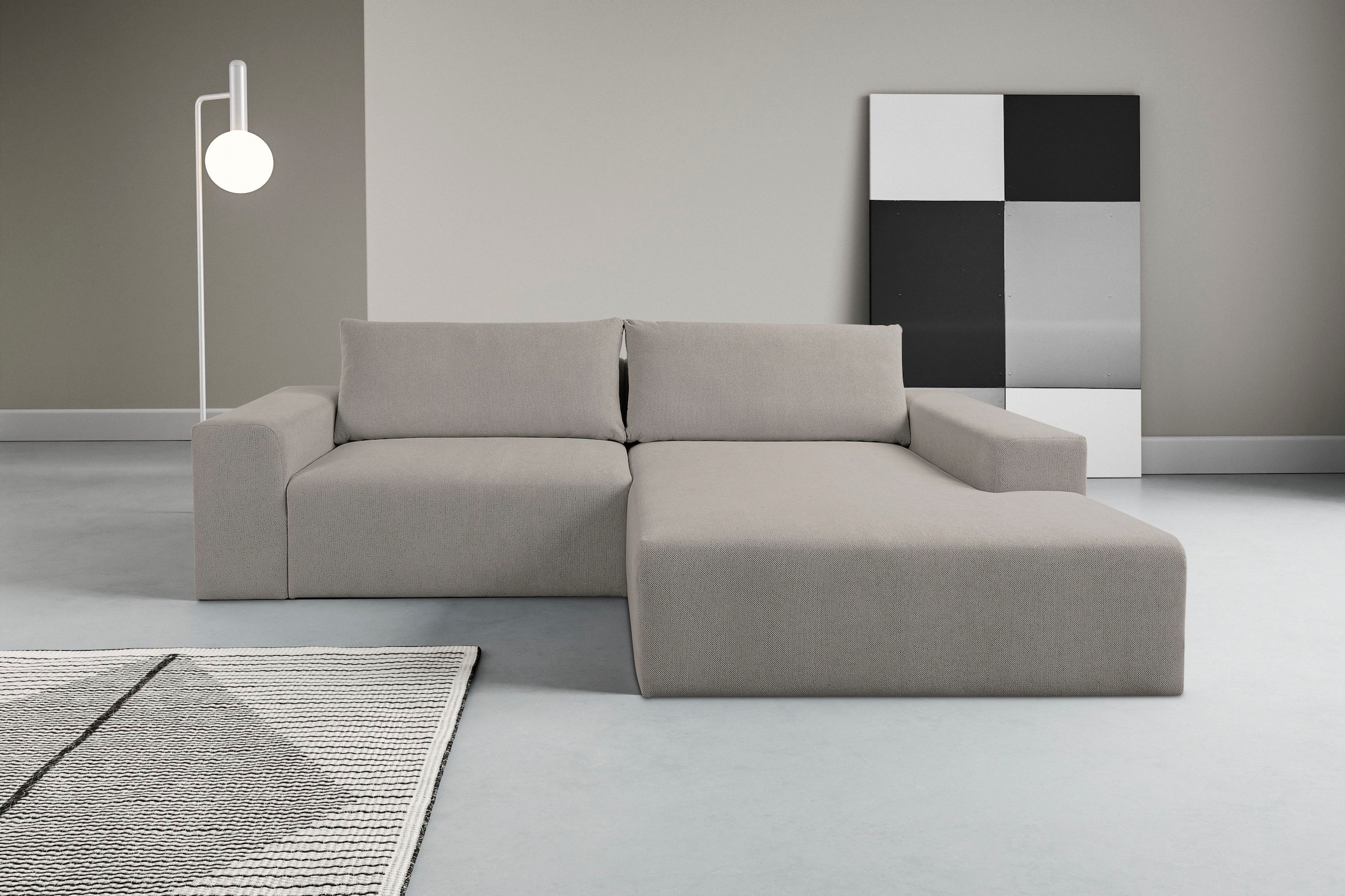 WERK2 Ecksofa »Rio, elegant & bequem, Breite 262 cm, L-Form« Puristisches D günstig online kaufen